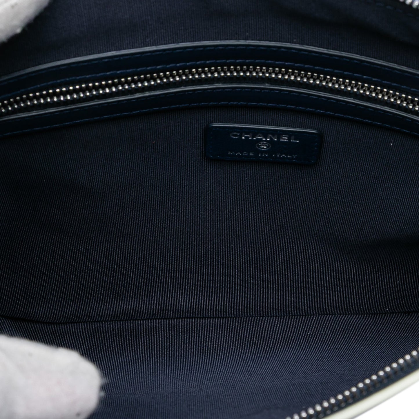 CC Lambskin Patchwork Tassel Clutch