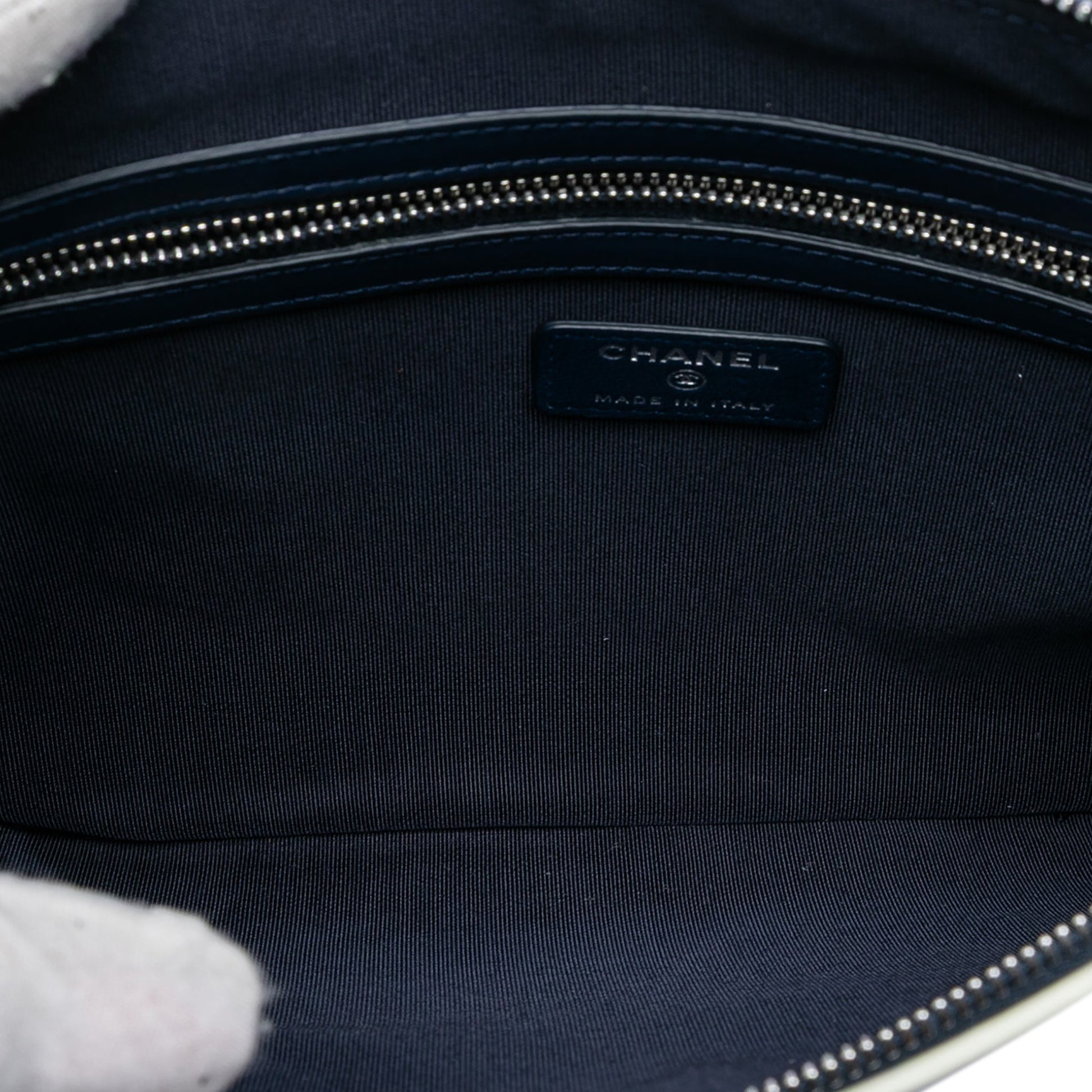 CC Lambskin Patchwork Tassel Clutch