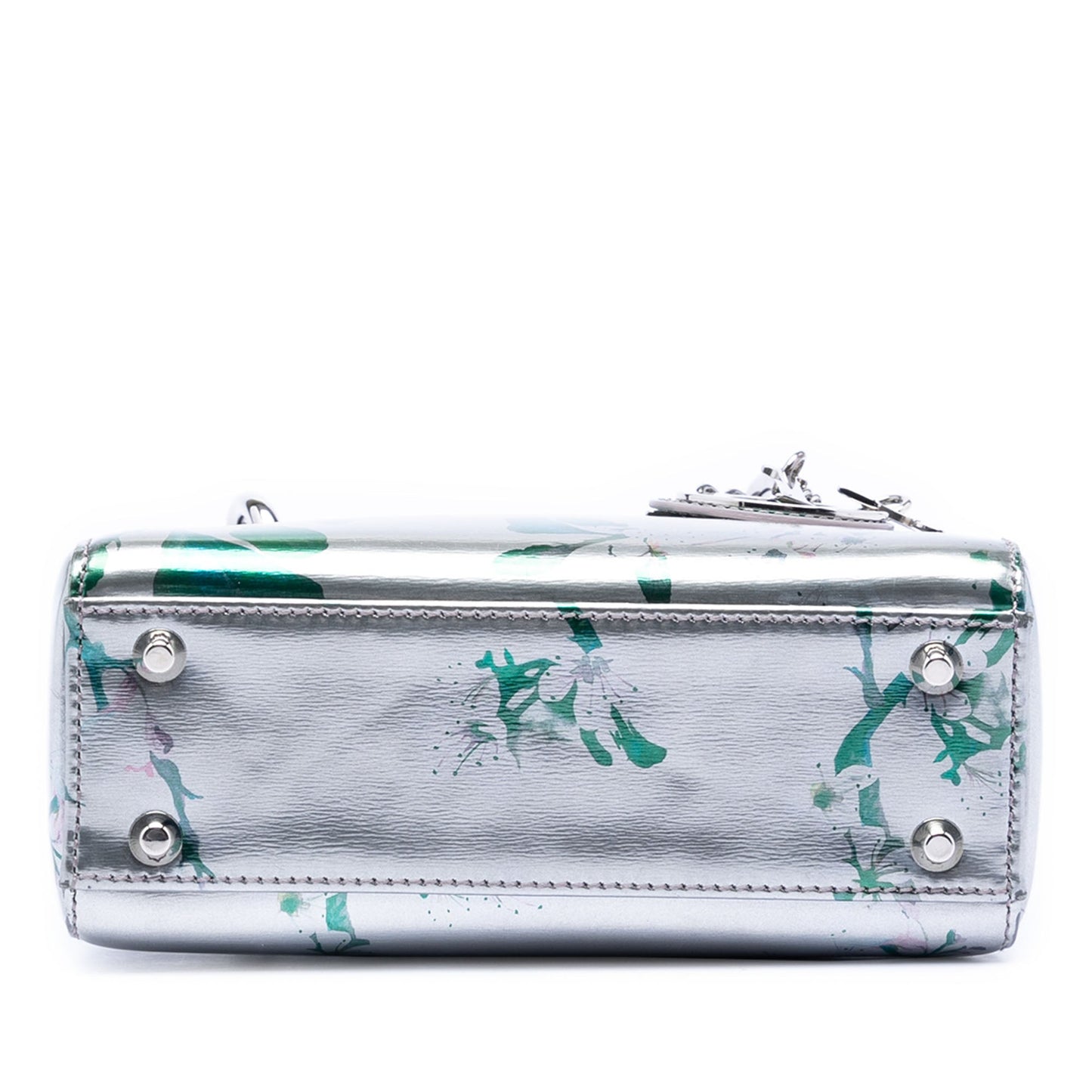 Dior Mini Metallic Lambskin Floral Printed Lady Dior