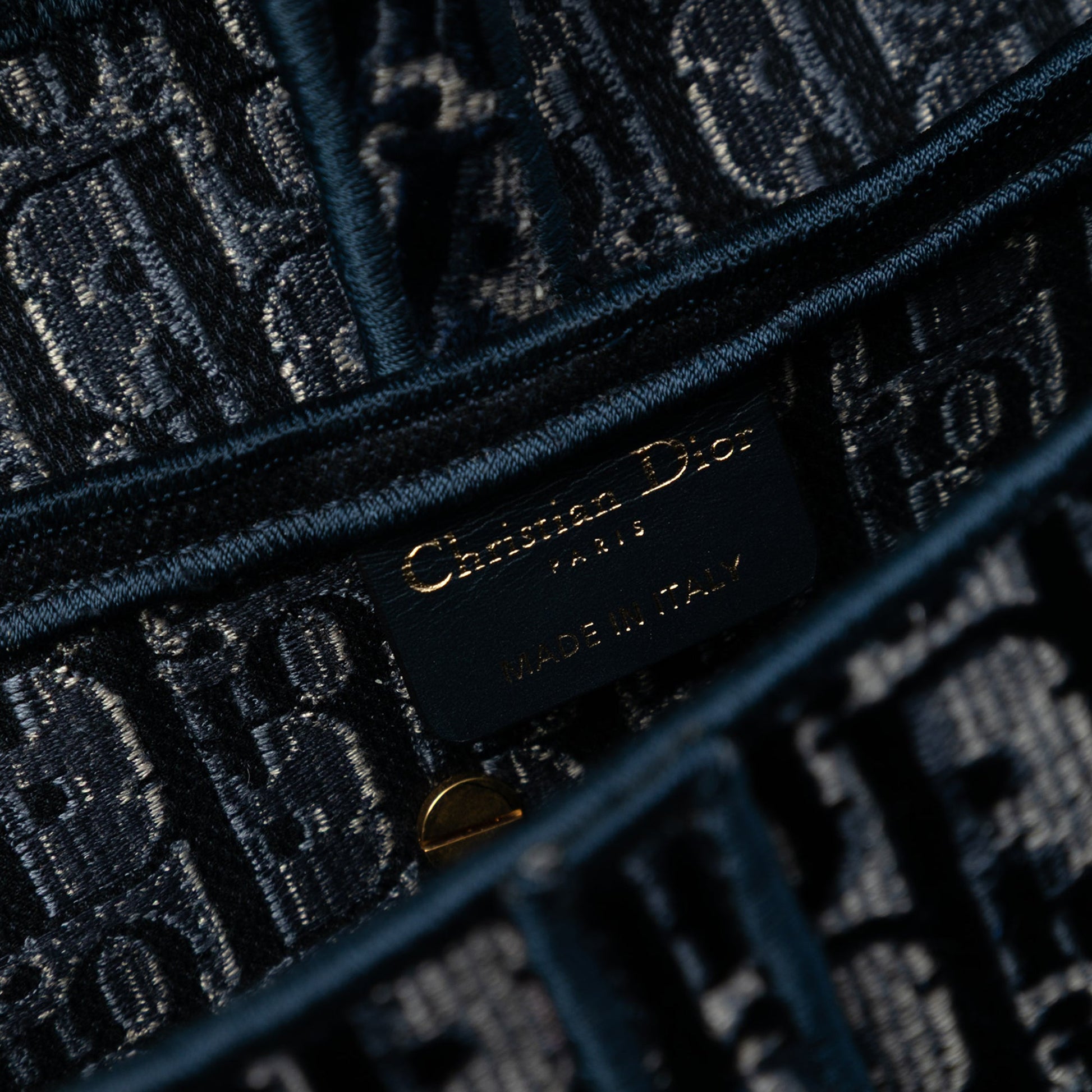 Dior Oblique Embroidered Velvet Saddle Bag