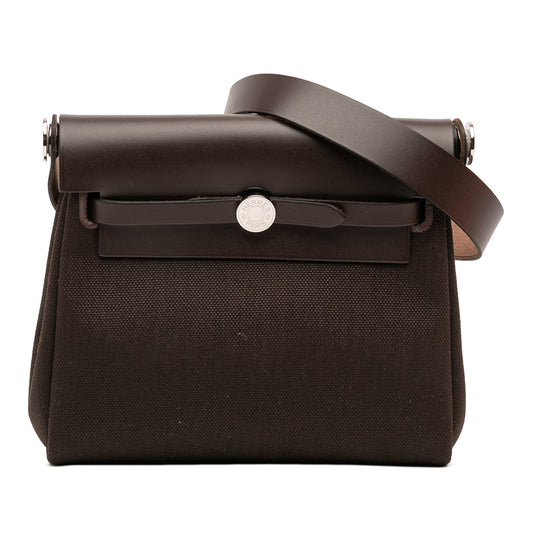 HermÃ¨s Military Toile and Vache Hunter Herbag Zip 20