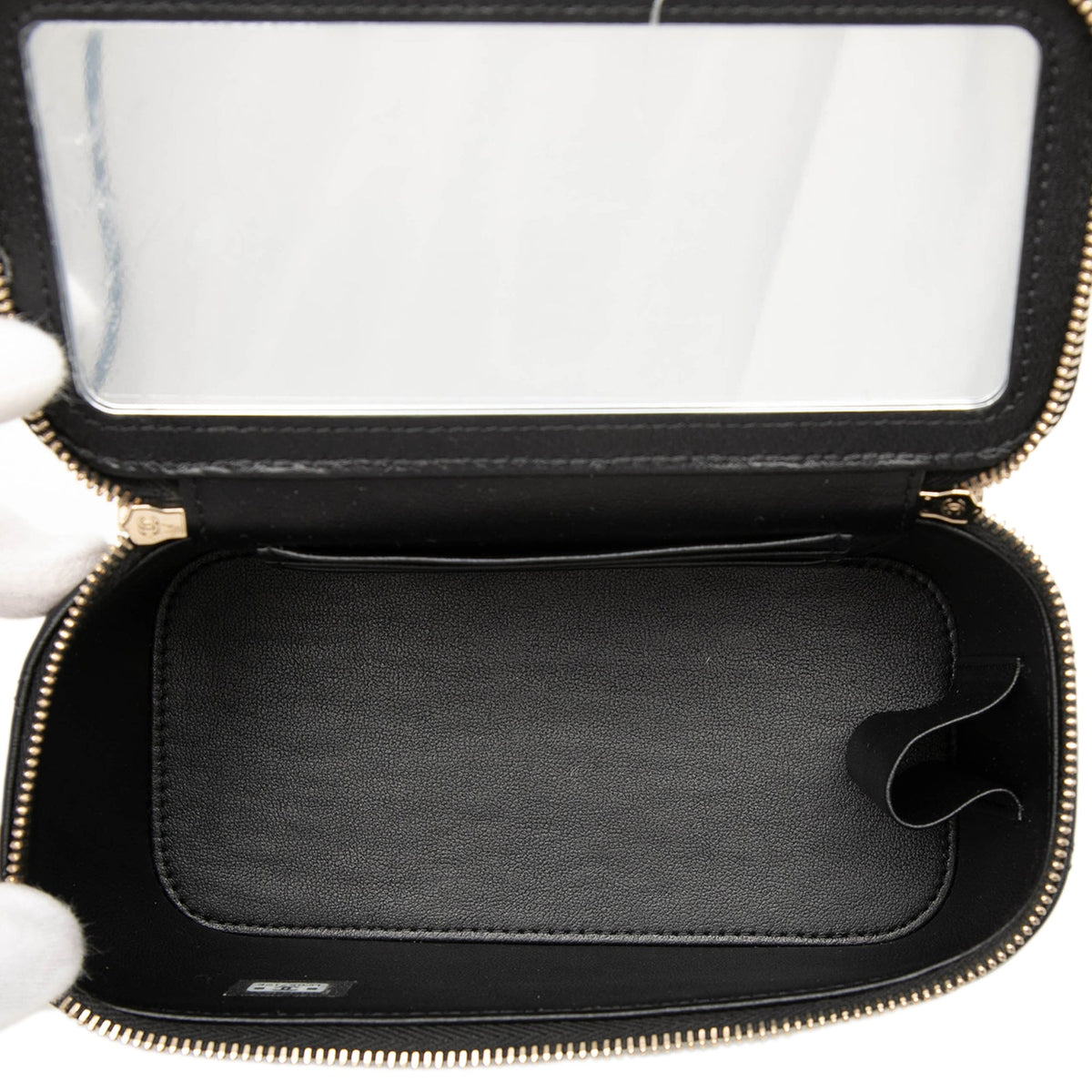 Chanel Small Lambskin Top Handle Vanity Case with Chain