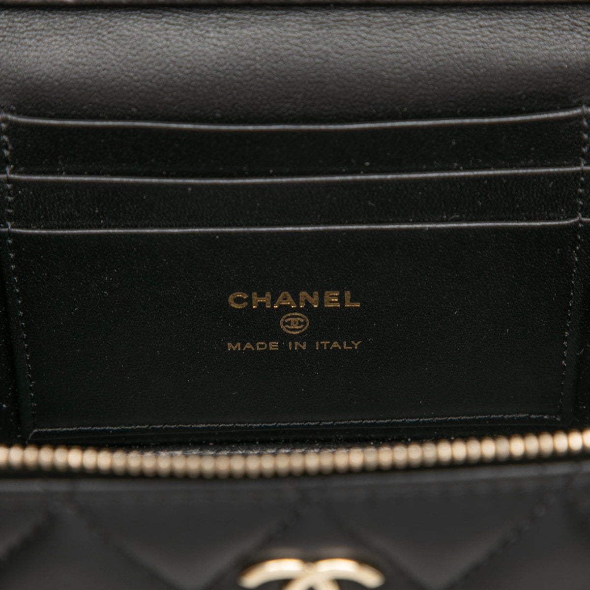 Chanel Small Lambskin Top Handle Vanity Case with Chain
