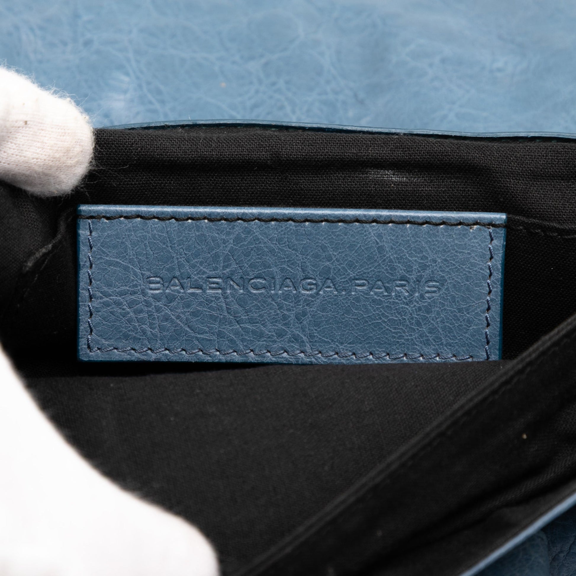 Balenciaga Lambskin Motocross Classic City Clutch