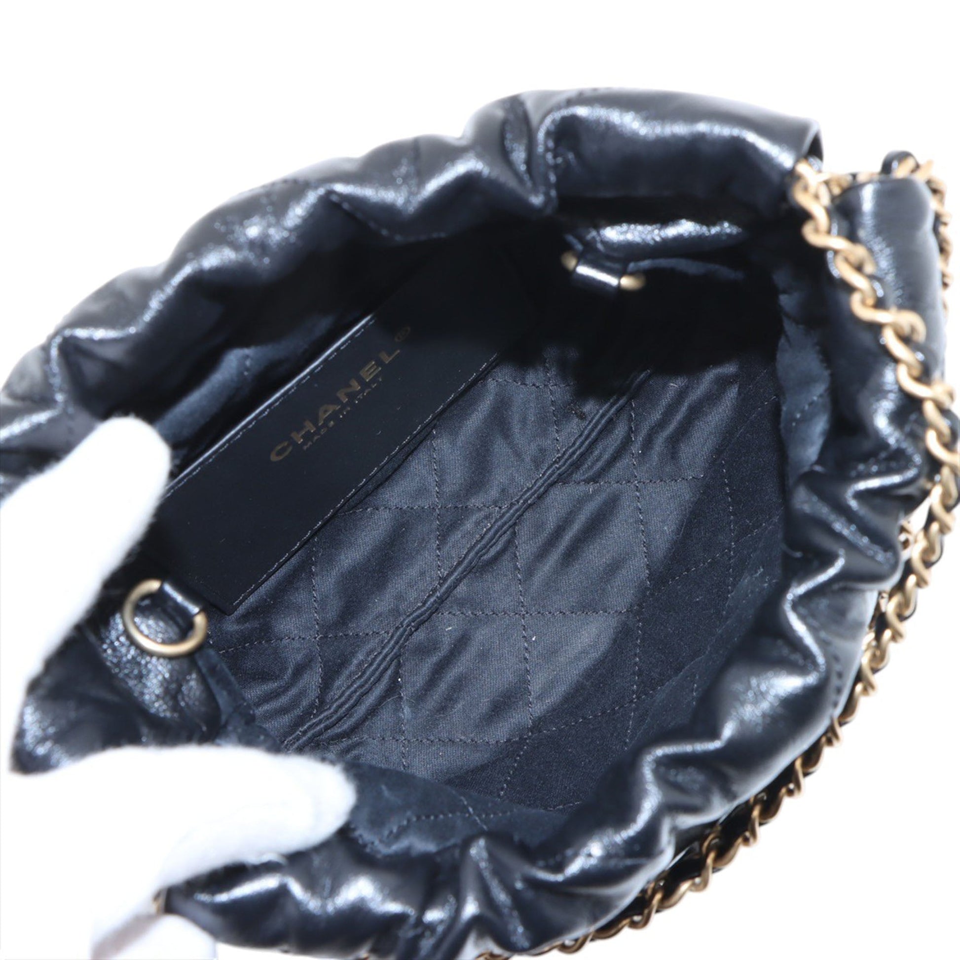 Chanel Mini Shiny Calfskin 22 Handbag