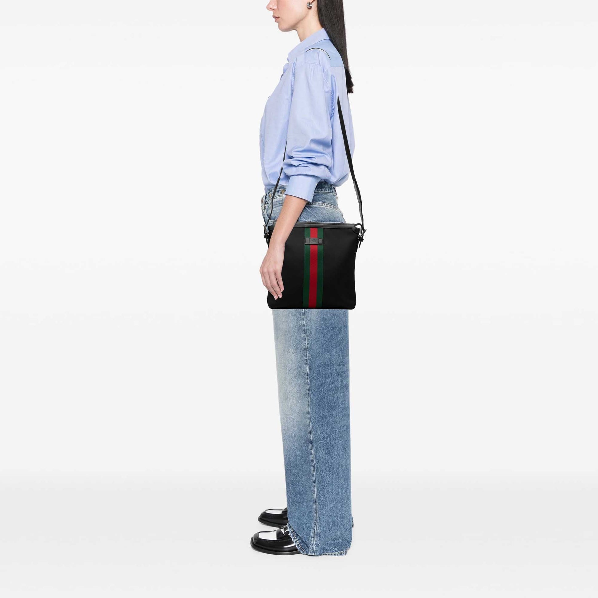 Gucci GG Techno Canvas Web Messenger Bag