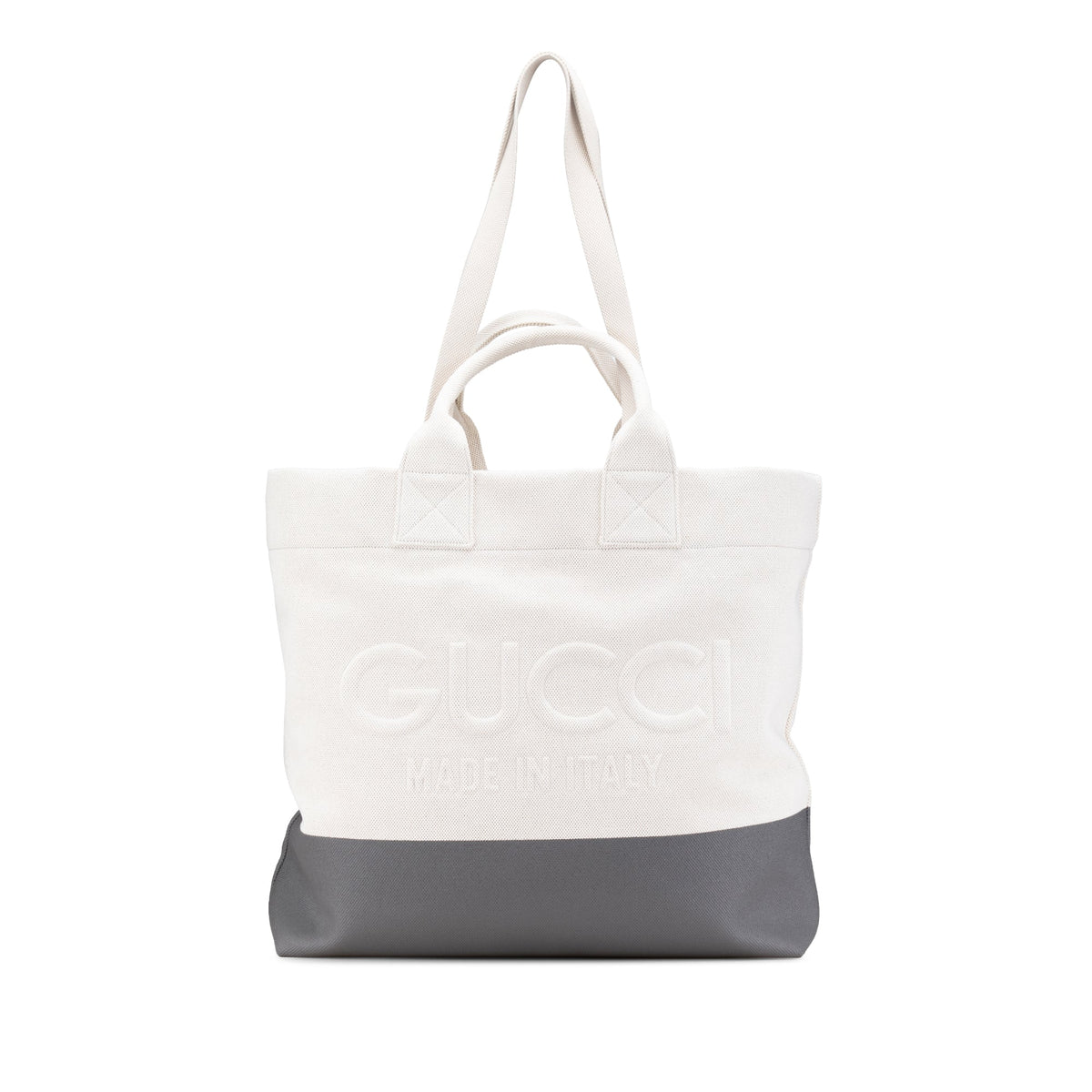 Gucci Canvas Embossed Logo Tote