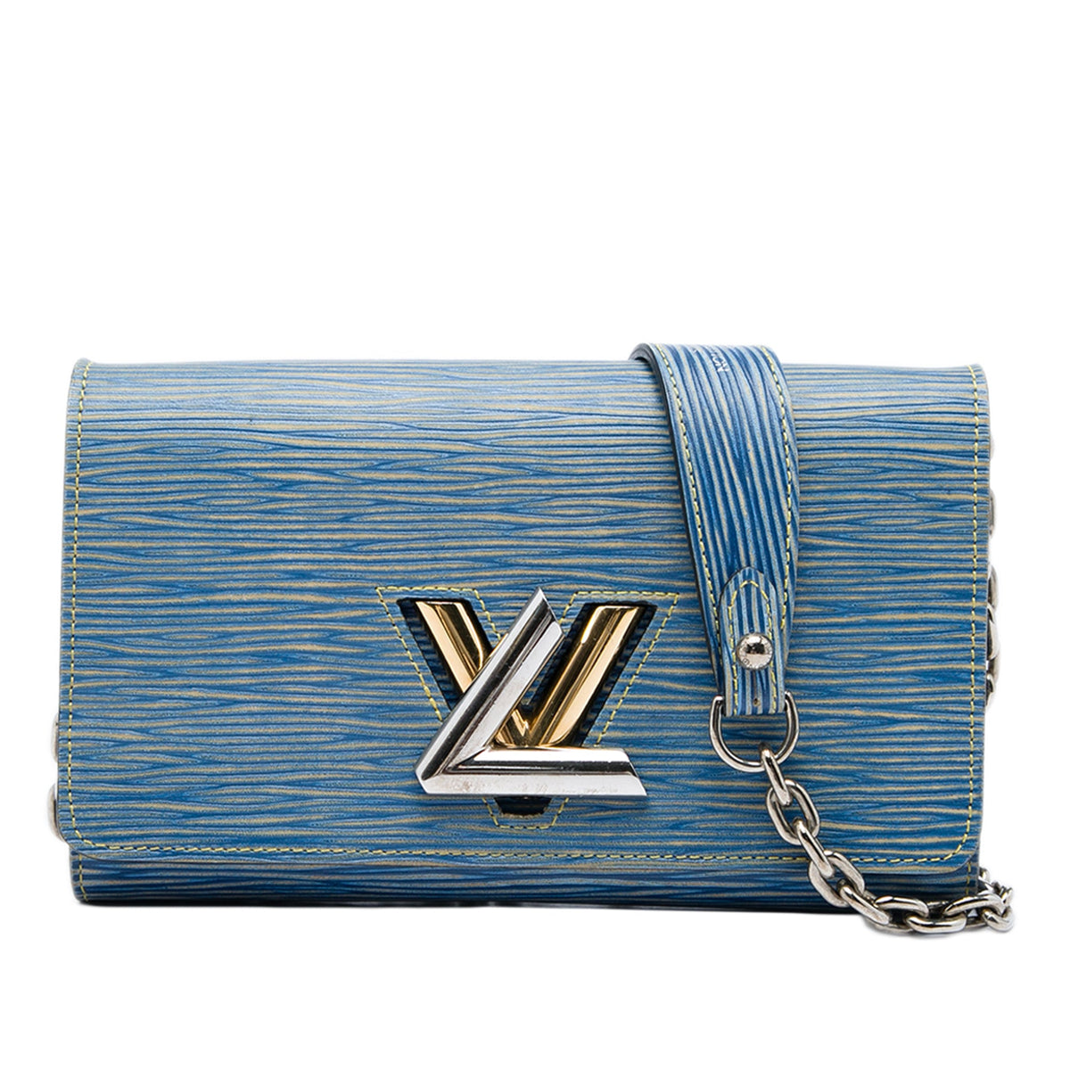 Louis Vuitton Epi Denim Twist Wallet on Chain — Blue