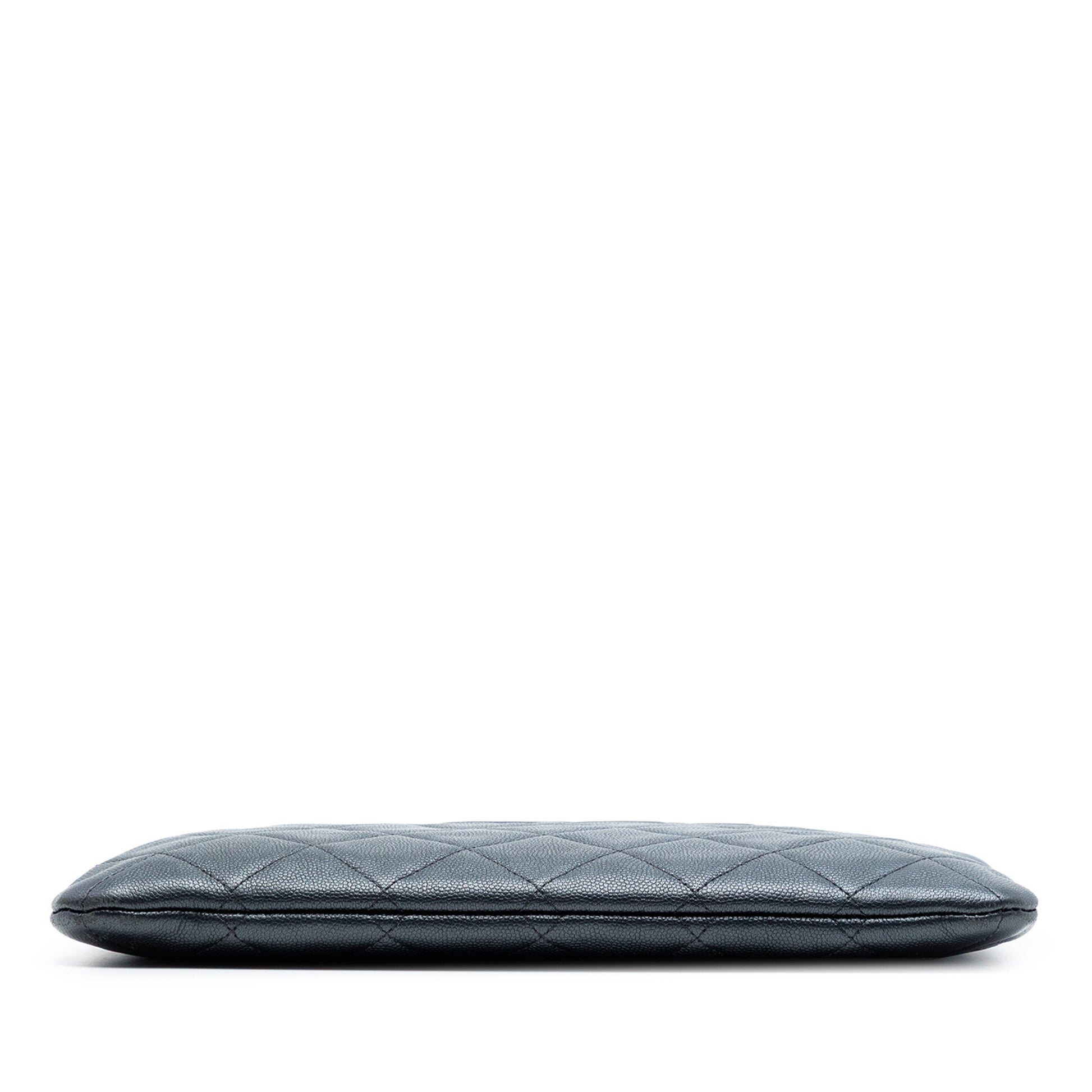 Chanel Medium CC Quilted Caviar O Case Clutch