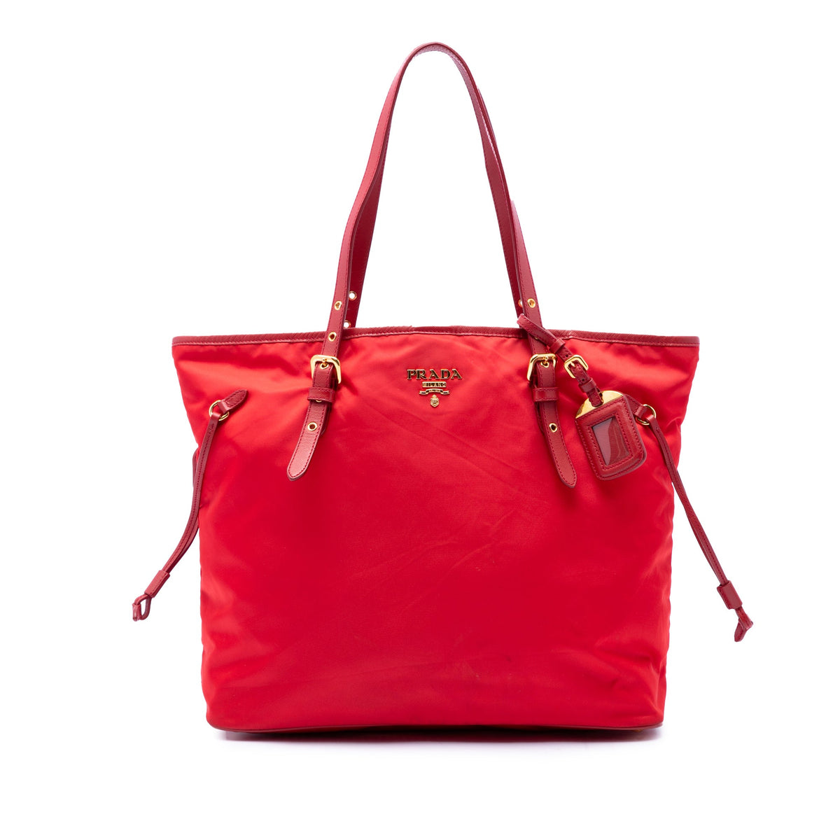Prada Saffiano Trimmed Tessuto Tote