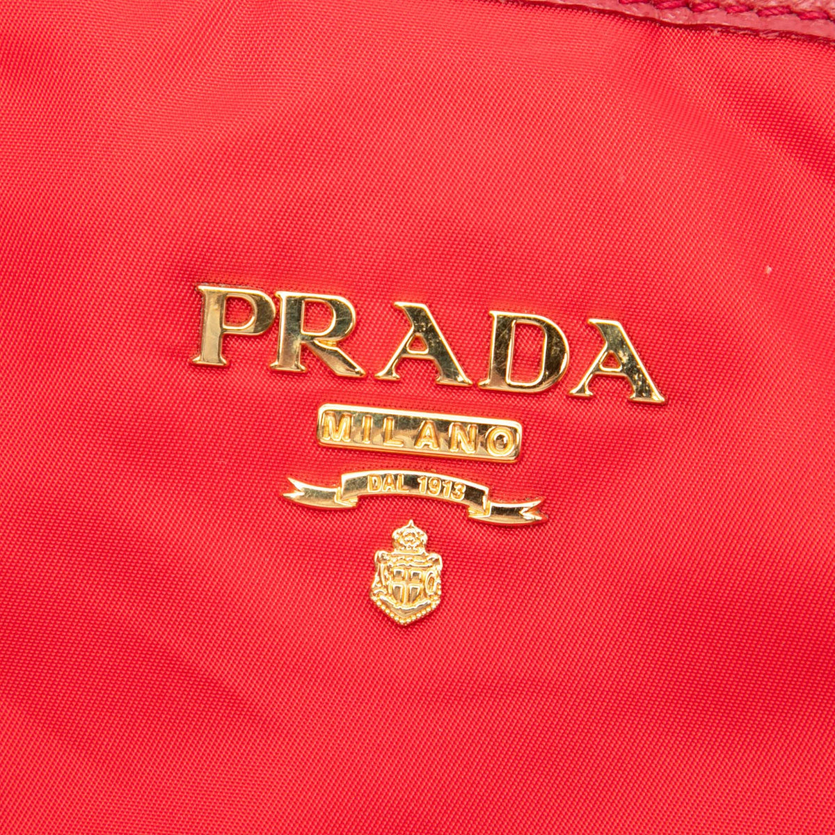 Prada Saffiano Trimmed Tessuto Tote