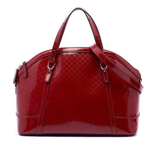 Gucci Large Microguccissima Patent Nice Dome Satchel
