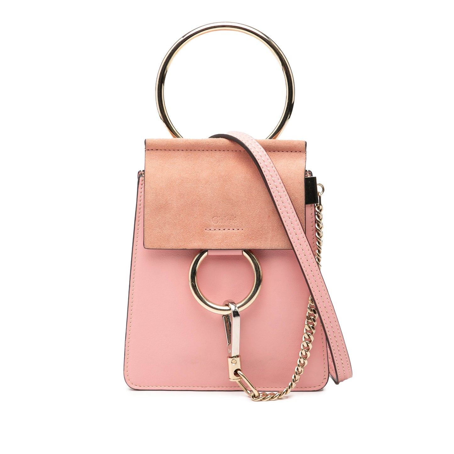 ChloÃ© Mini Calfskin and Suede Faye Bracelet Bag