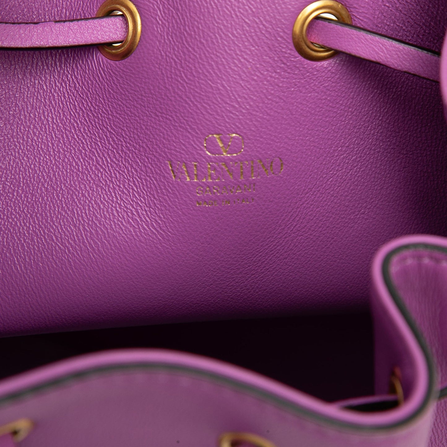 Valentino Mini Nappa VLogo Signature Chain Bucket Bag