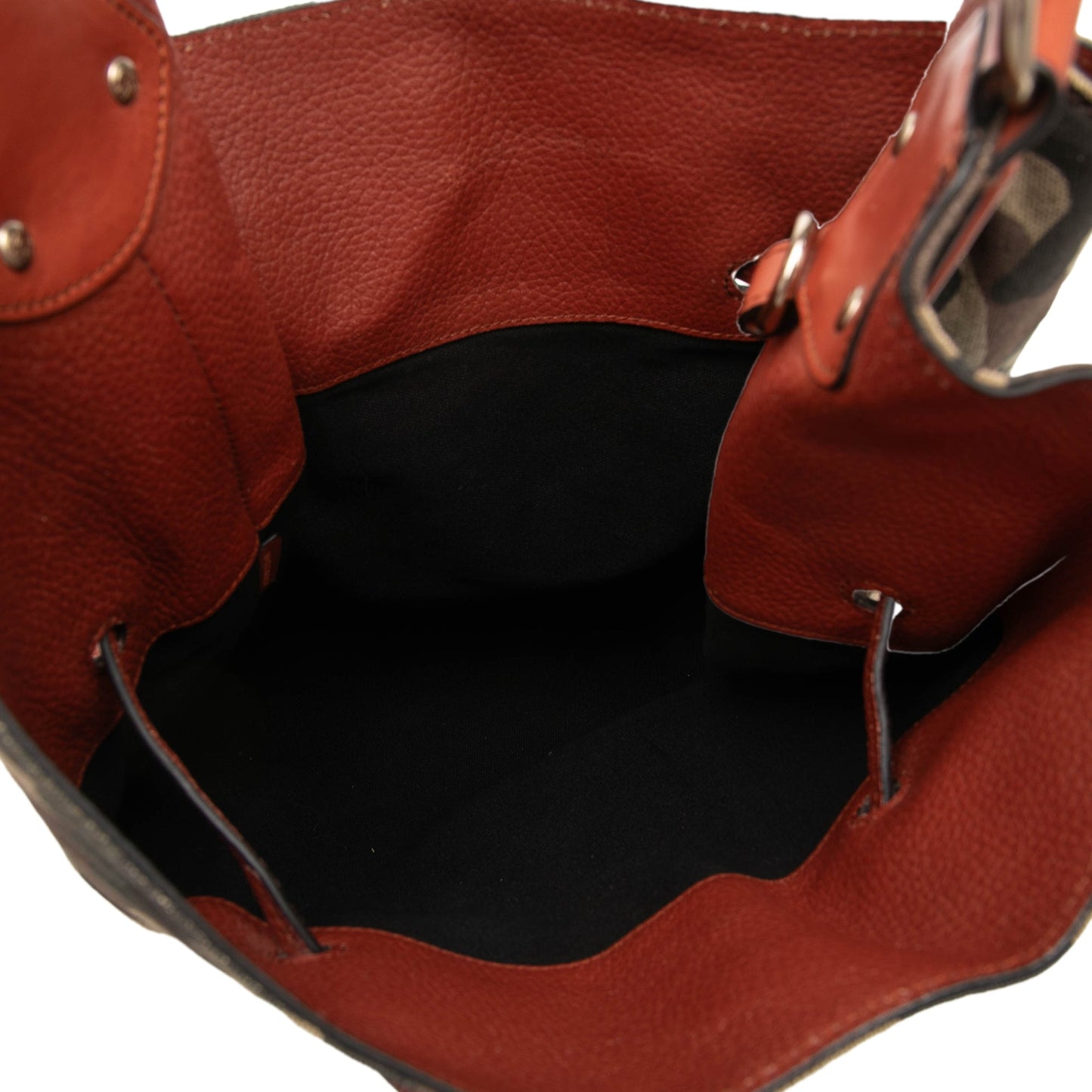 Burberry Mega Check Canvas Camouflage Susanna Tassel Bucket Bag