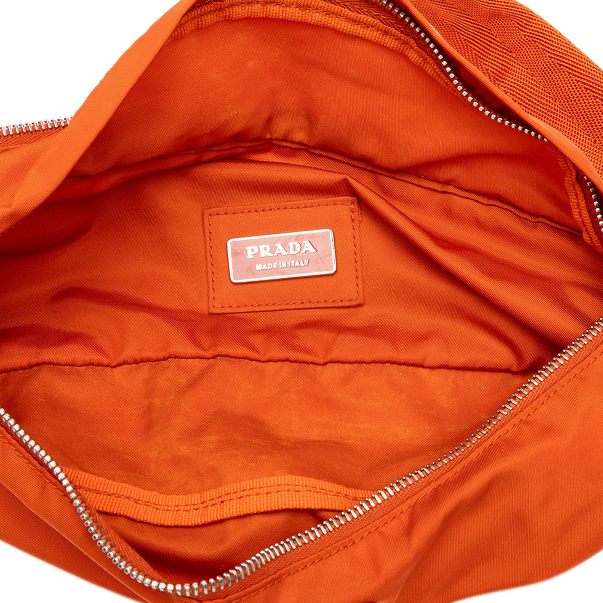 Prada Tessuto Belt Bag — Orange