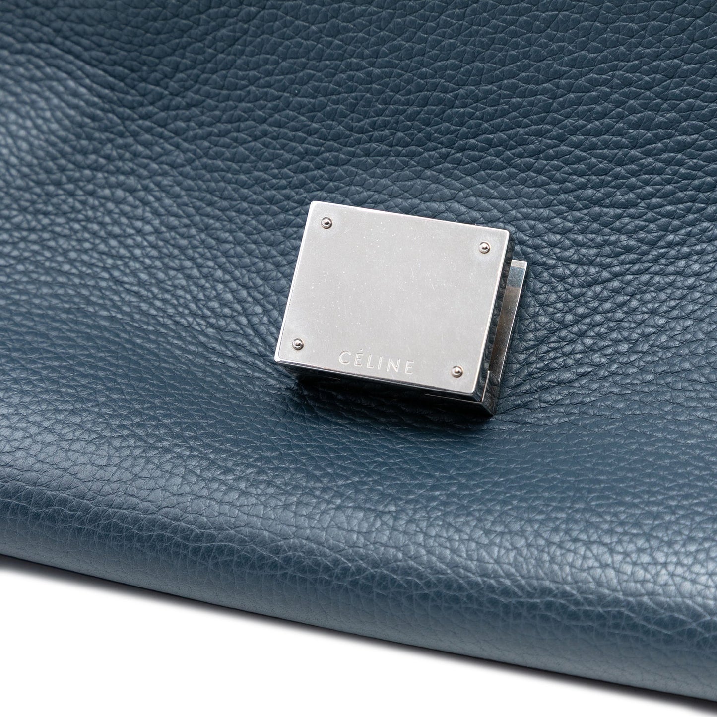 Celine Medium Calfskin and Suede Trapeze Satchel