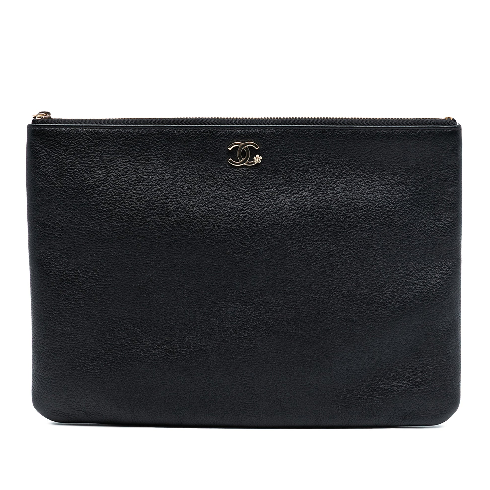 Chanel Medium Caviar Lucky Clover O Case Clutch