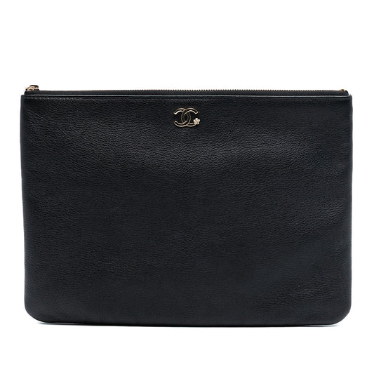 Chanel Medium Caviar Lucky Clover O Case Clutch