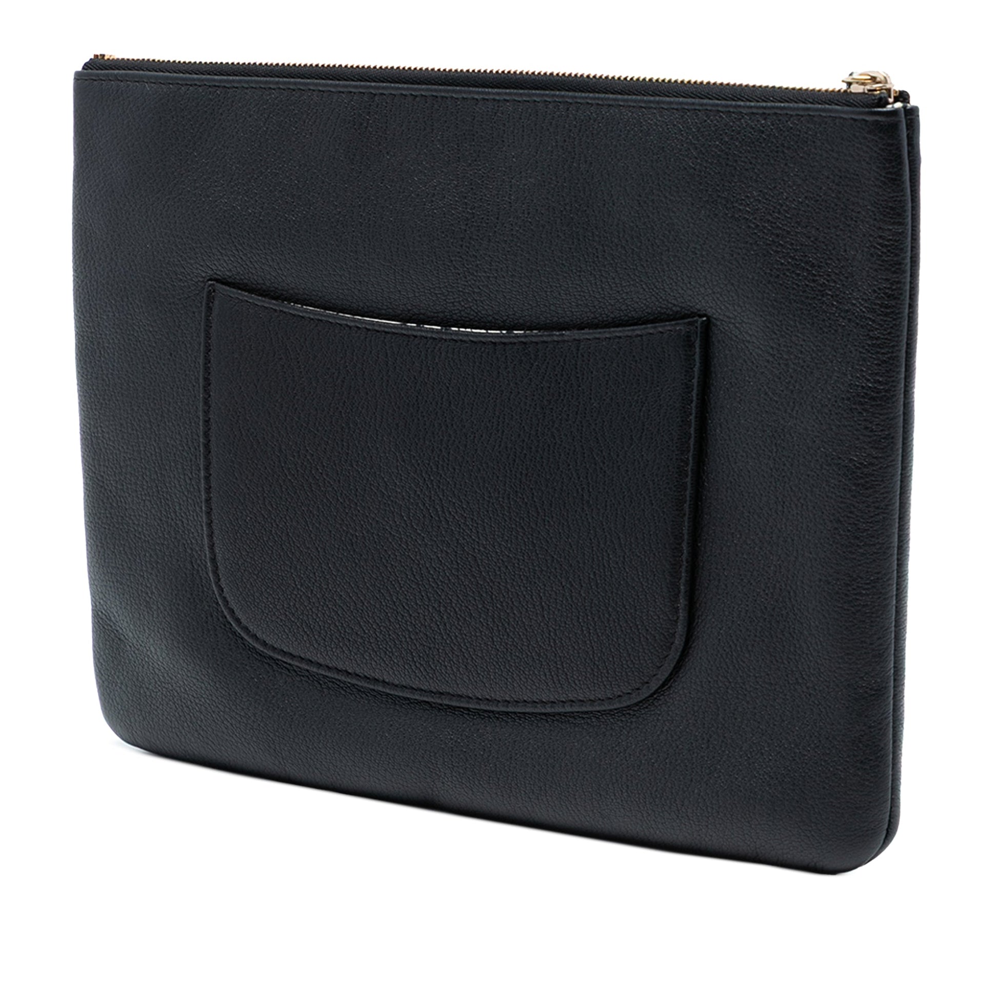 Chanel Medium Caviar Lucky Clover O Case Clutch