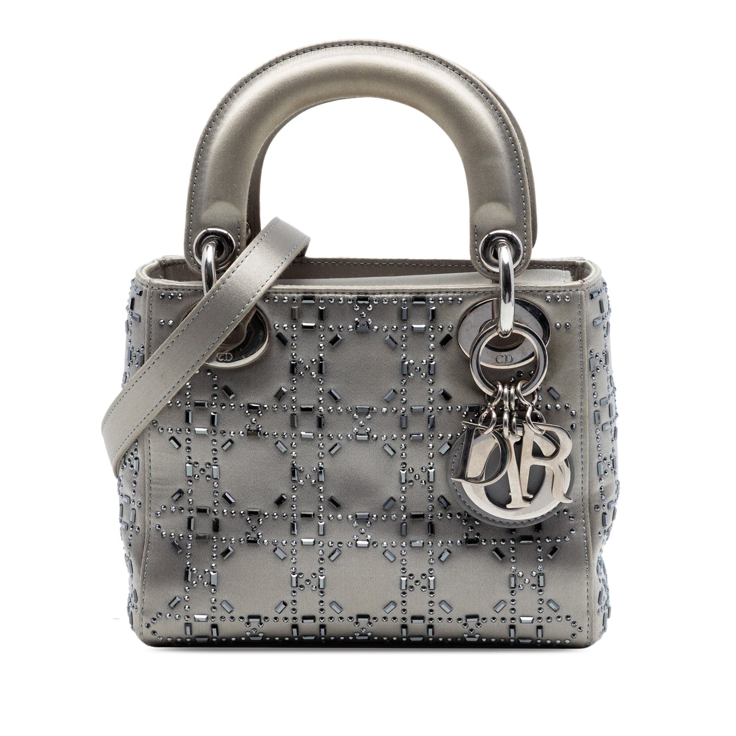 Dior Mini Satin Cannage Crystal Embellished Lady Dior