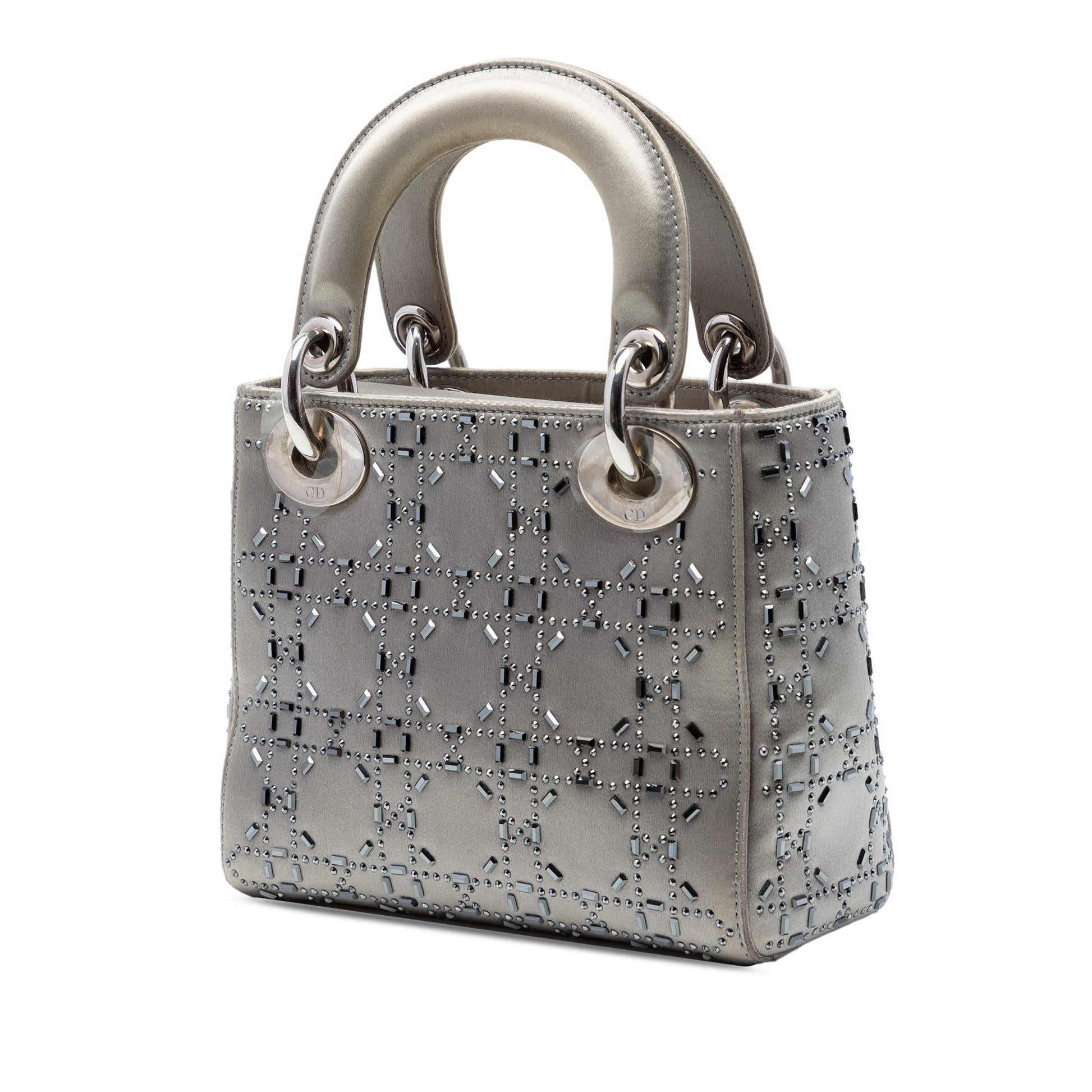 Dior Mini Satin Cannage Crystal Embellished Lady Dior