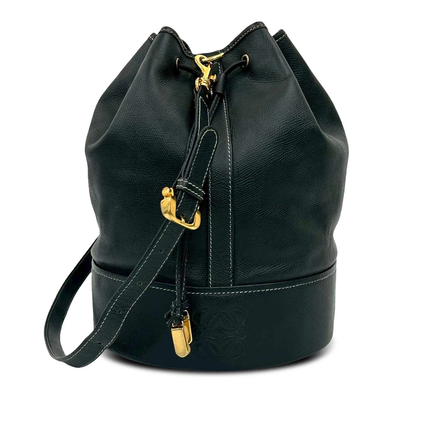 LOEWE Leather Anagram Bucket Bag