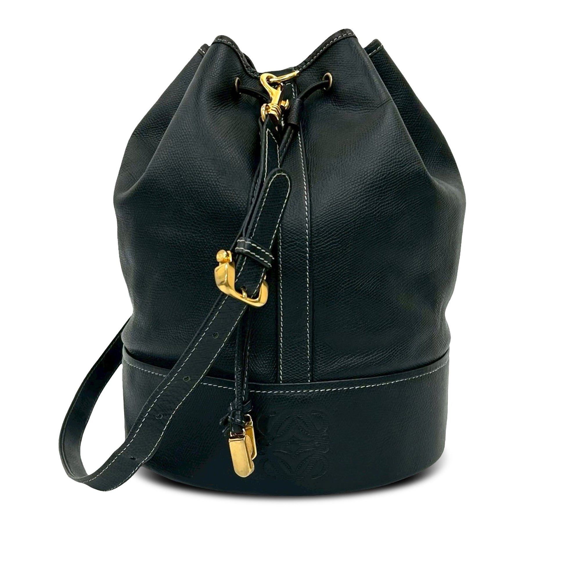 LOEWE Leather Anagram Bucket Bag