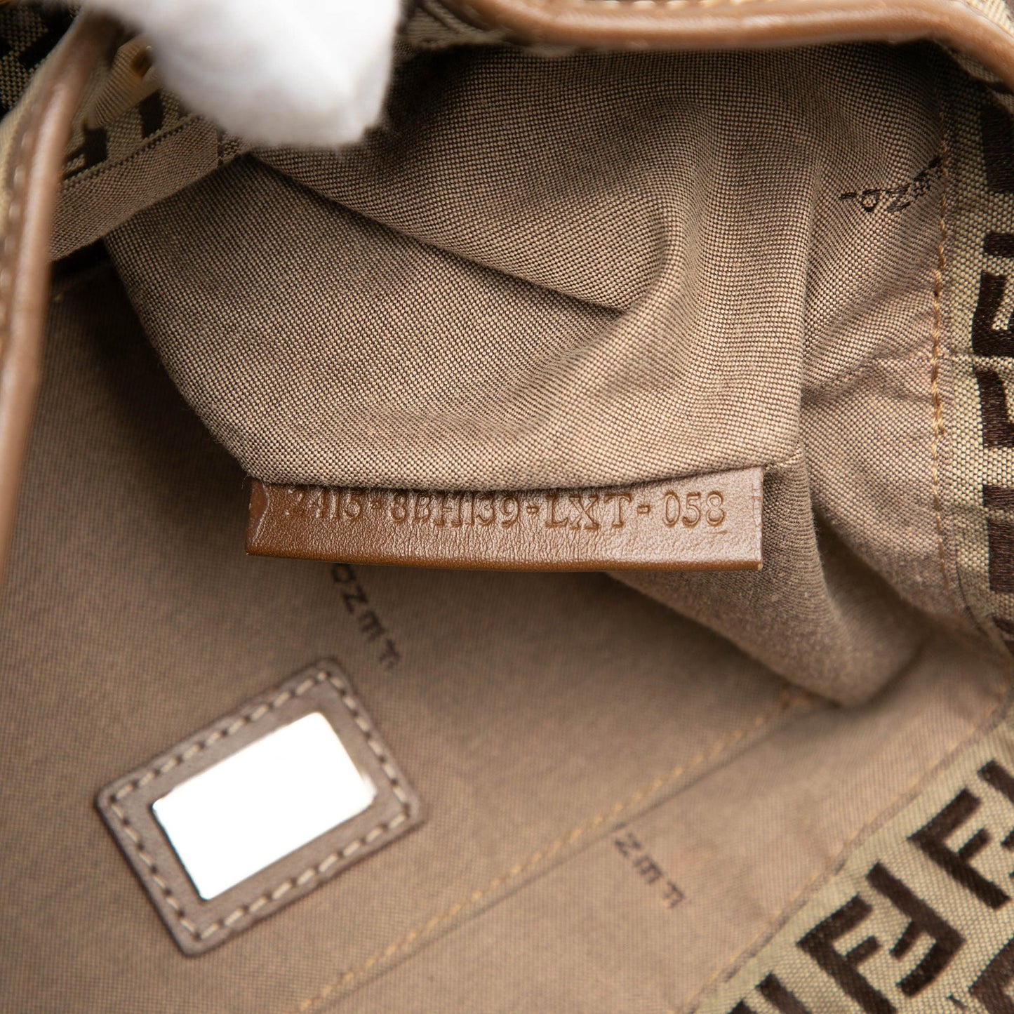 Fendi Zucchino Canvas Chef Front Pocket Shopping Tote