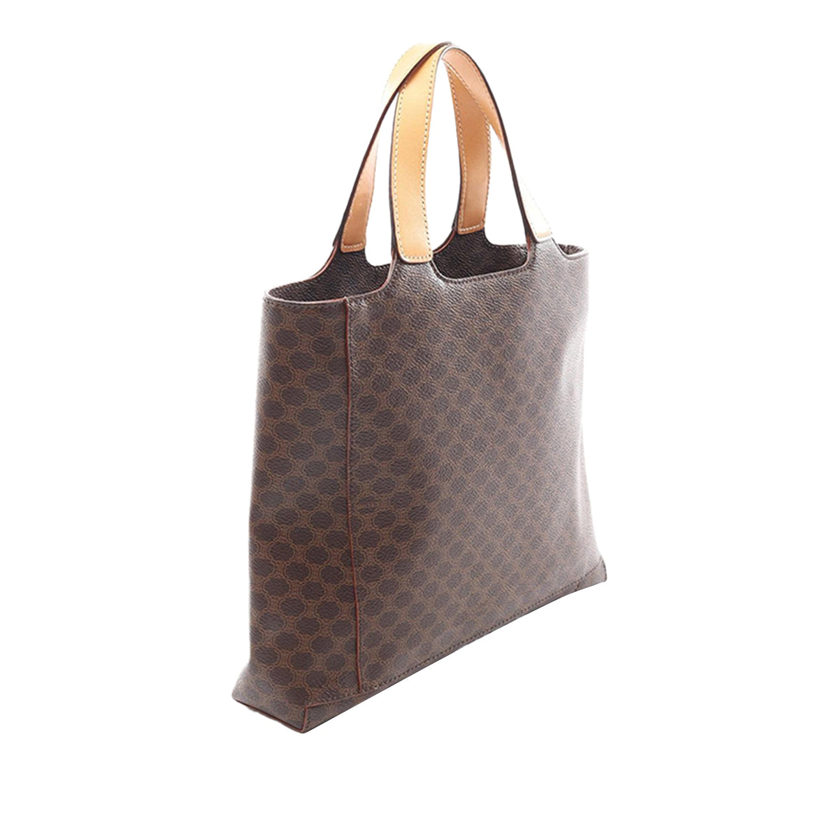 Celine Macadam Coated Canvas Tote — Brown