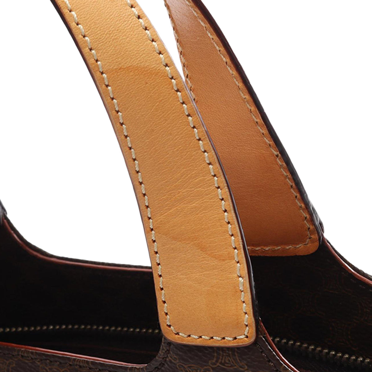 Celine Macadam Coated Canvas Tote — Brown