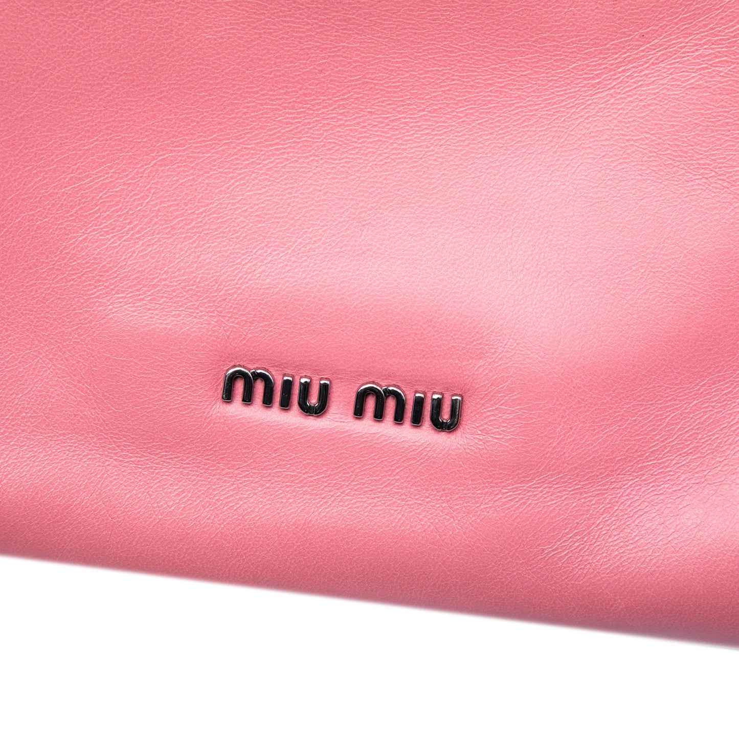 Miu Miu Nappa Grommet Crystal Embellished Clutch