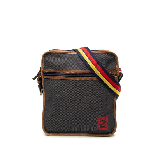 Fendi Denim FF Crossbody — Blue