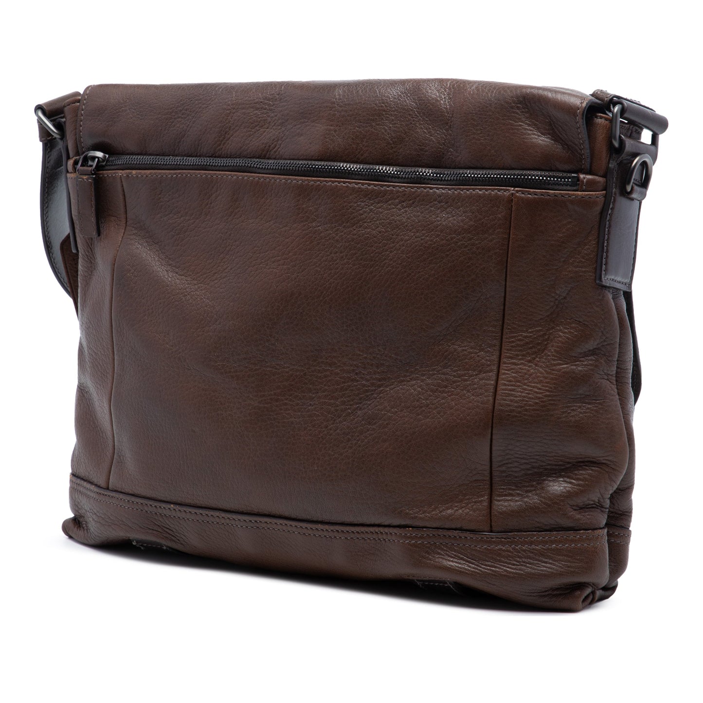 Prada Leather Buckle Messenger Bag