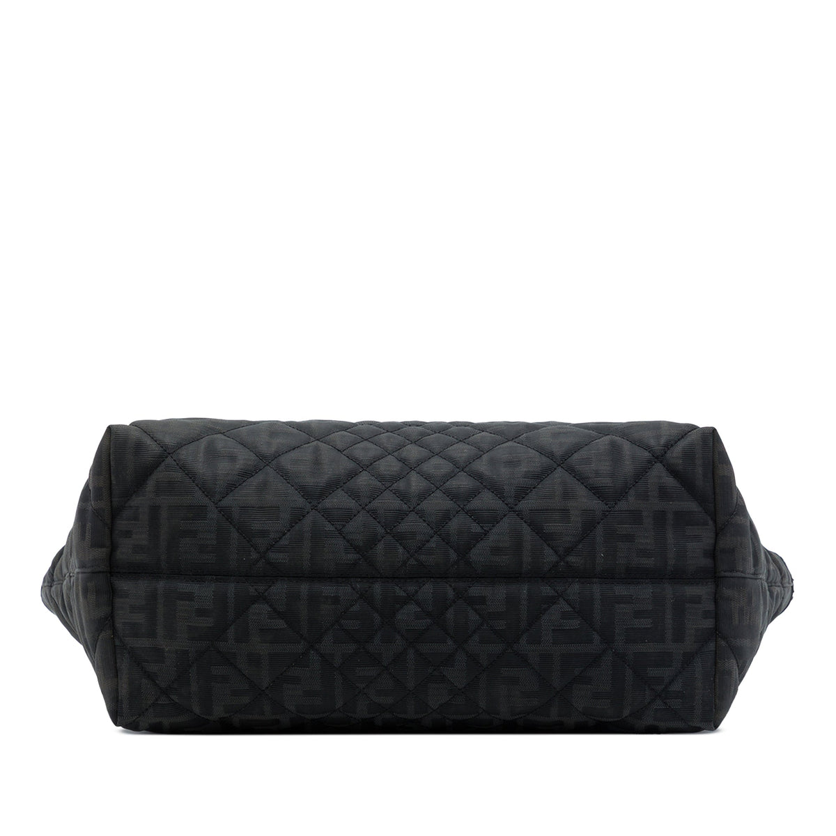 Fendi Medium Quilted Zucca Canvas Chain Roll Tote