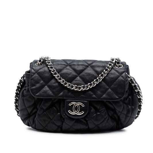 Chanel CC Quilted Lambskin Chain Around Flap