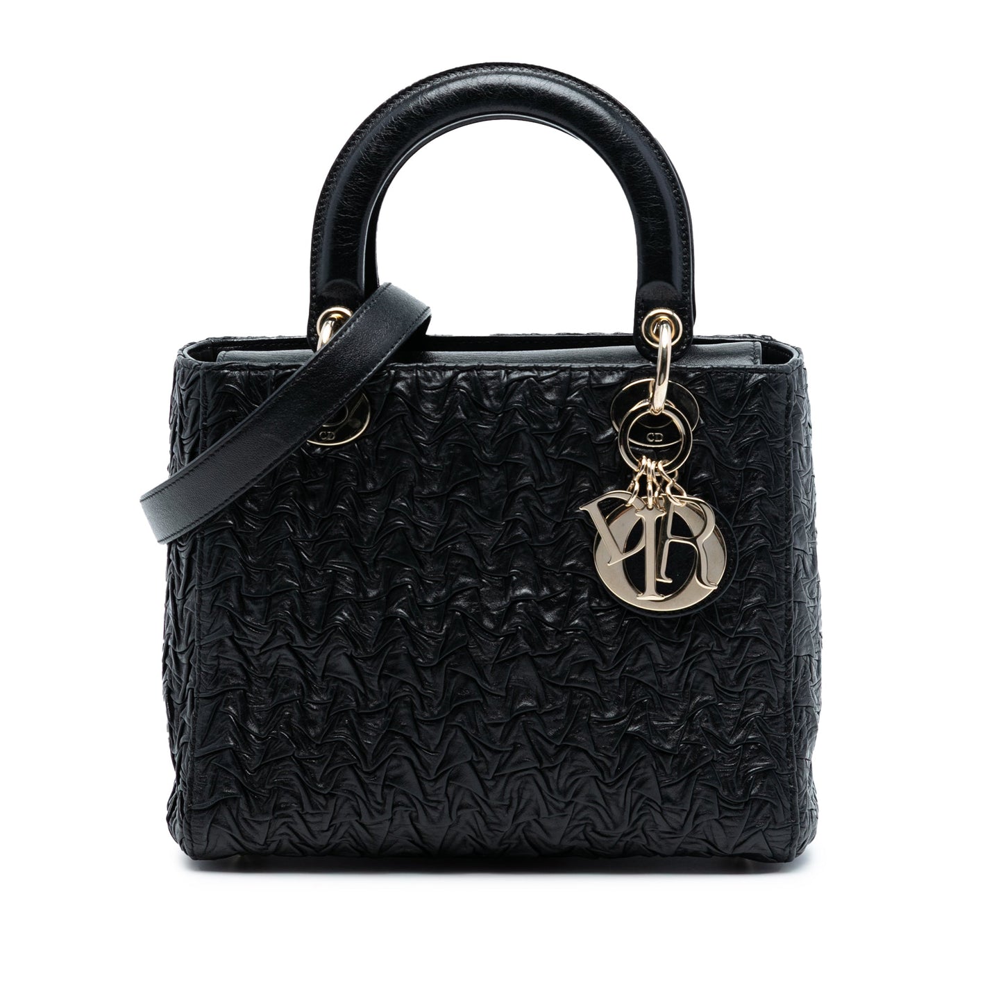 Dior Medium Wavy Crinkled Lambskin Lady Dior