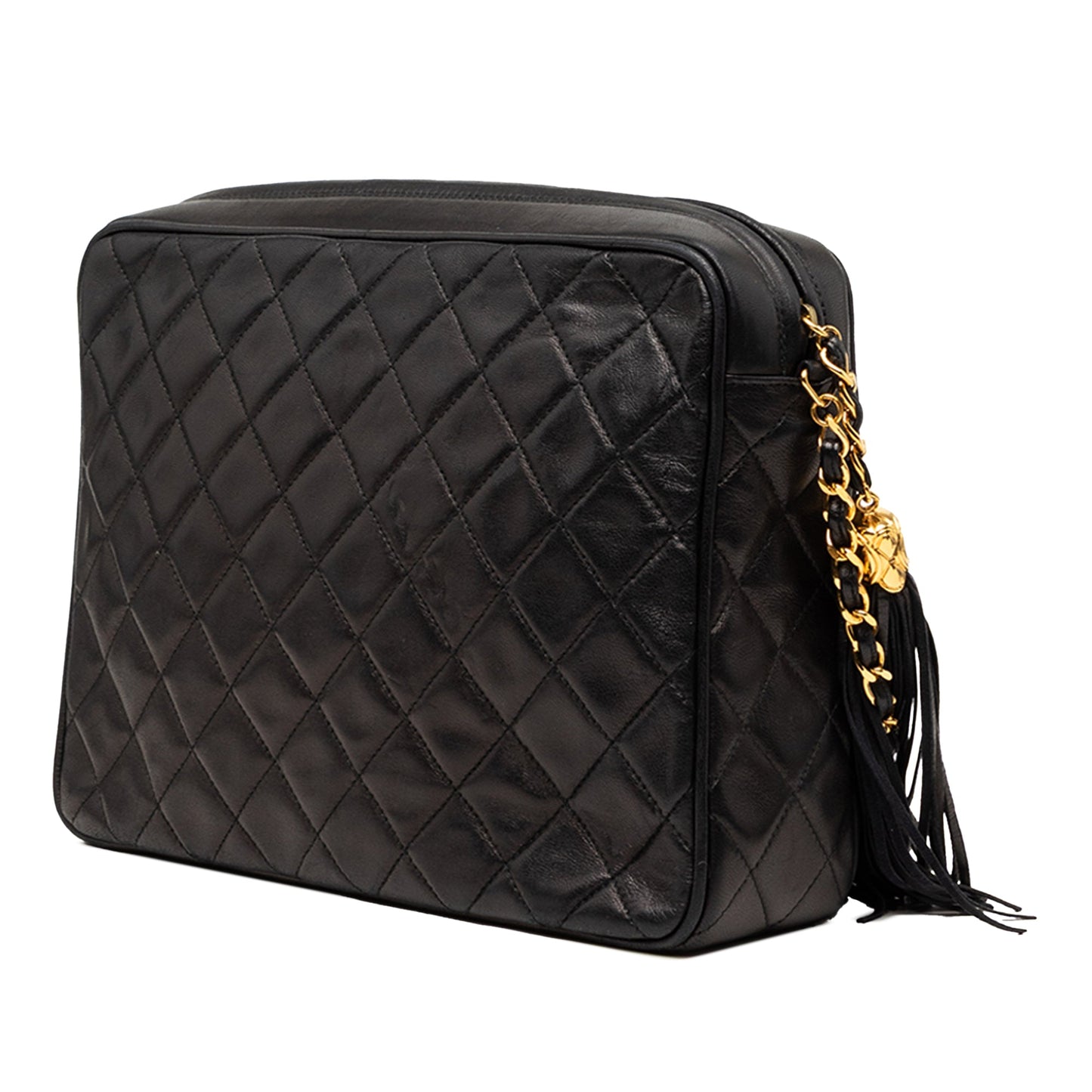 Chanel Medium CC Quilted Lambskin Tassel Camera Bag