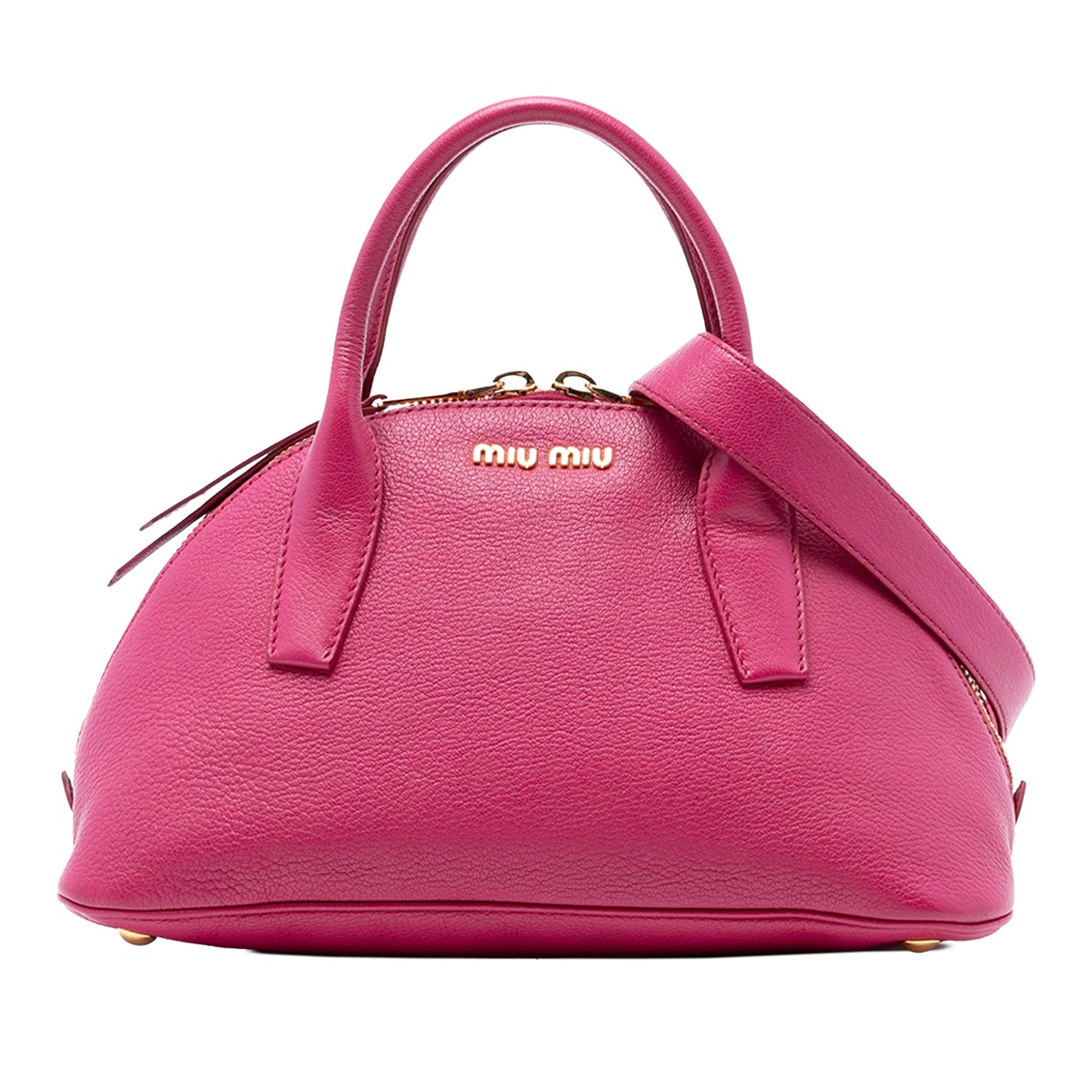 Miu Miu Goatskin Madras Bowling Bag