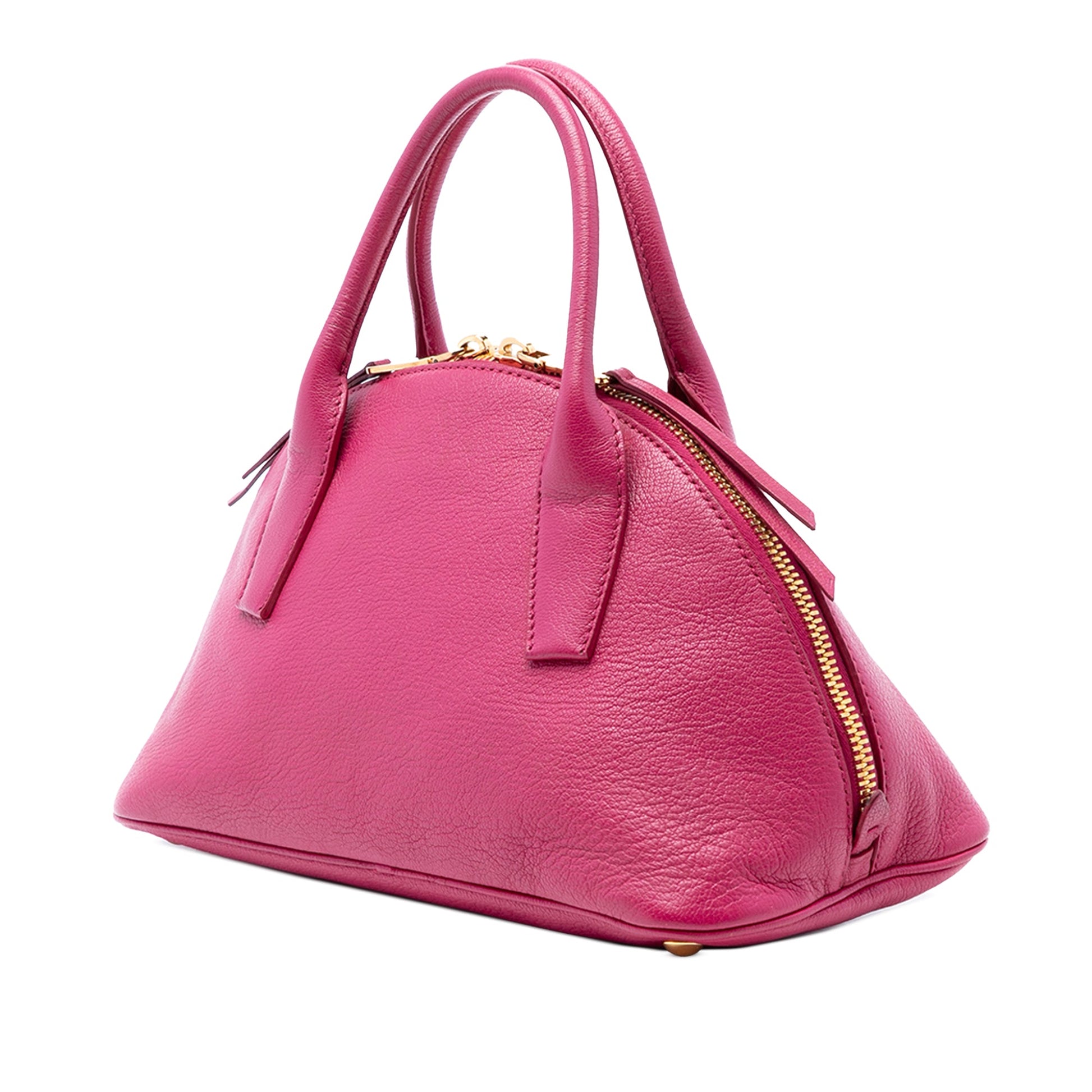 Miu Miu Goatskin Madras Bowling Bag