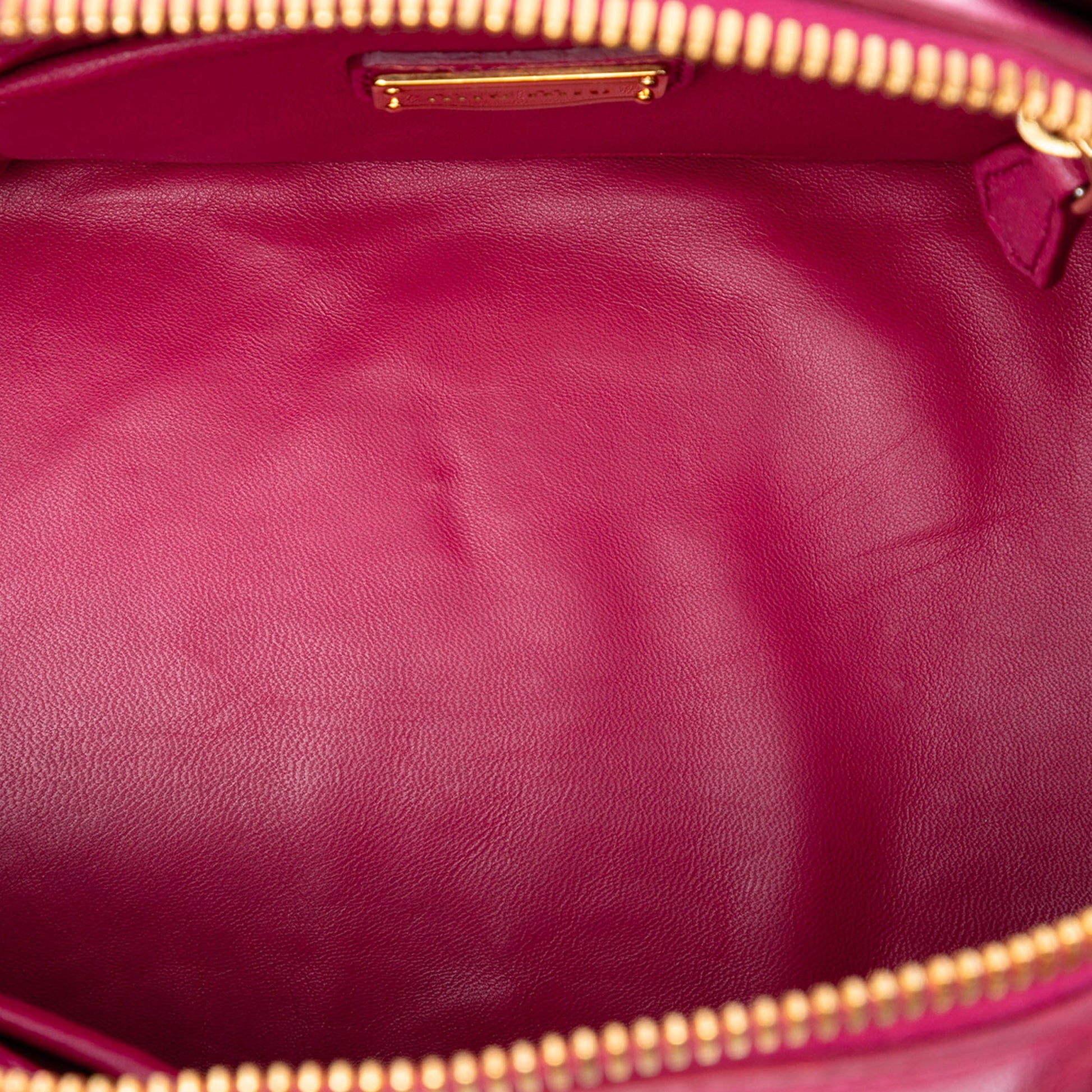 Miu Miu Goatskin Madras Bowling Bag