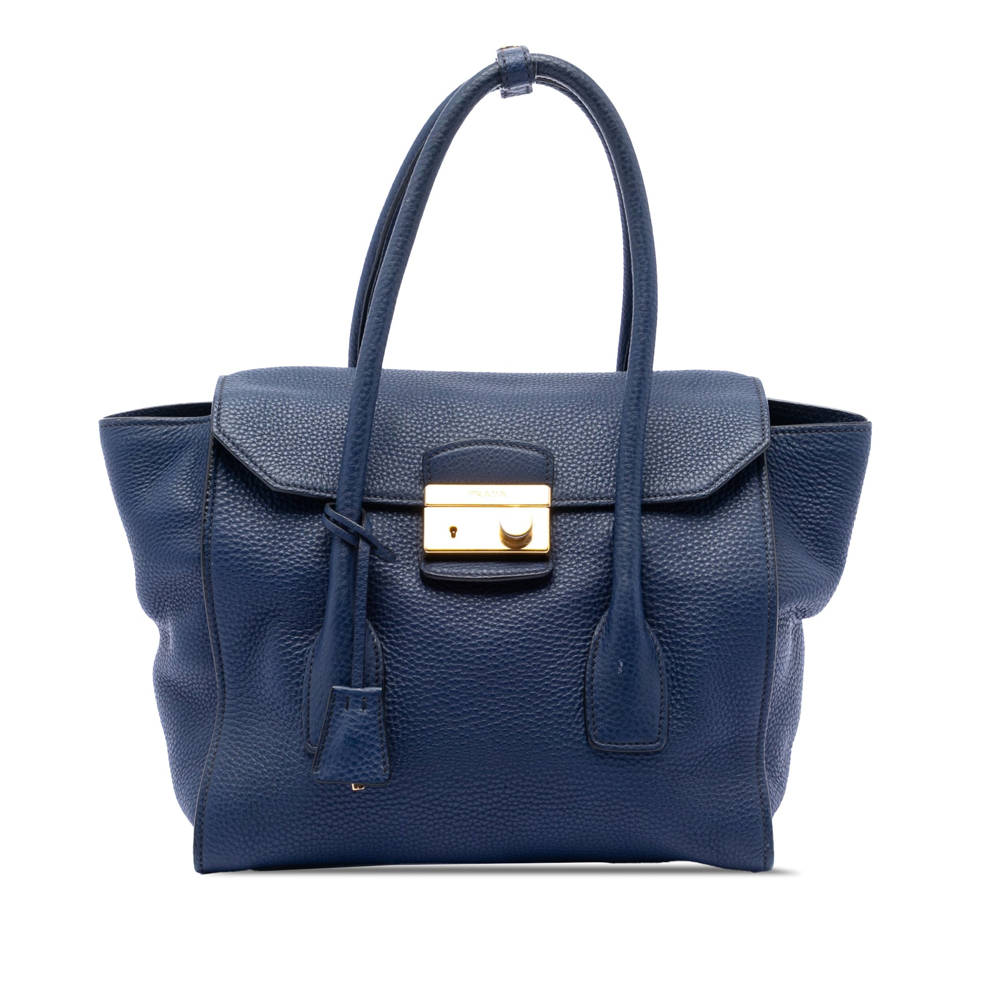 Prada Vitello Daino Sound Lock Satchel
