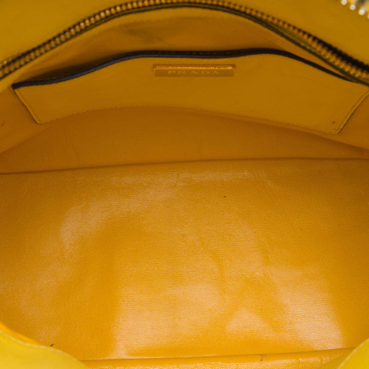 Prada Large Saffiano Cuir Dome Satchel