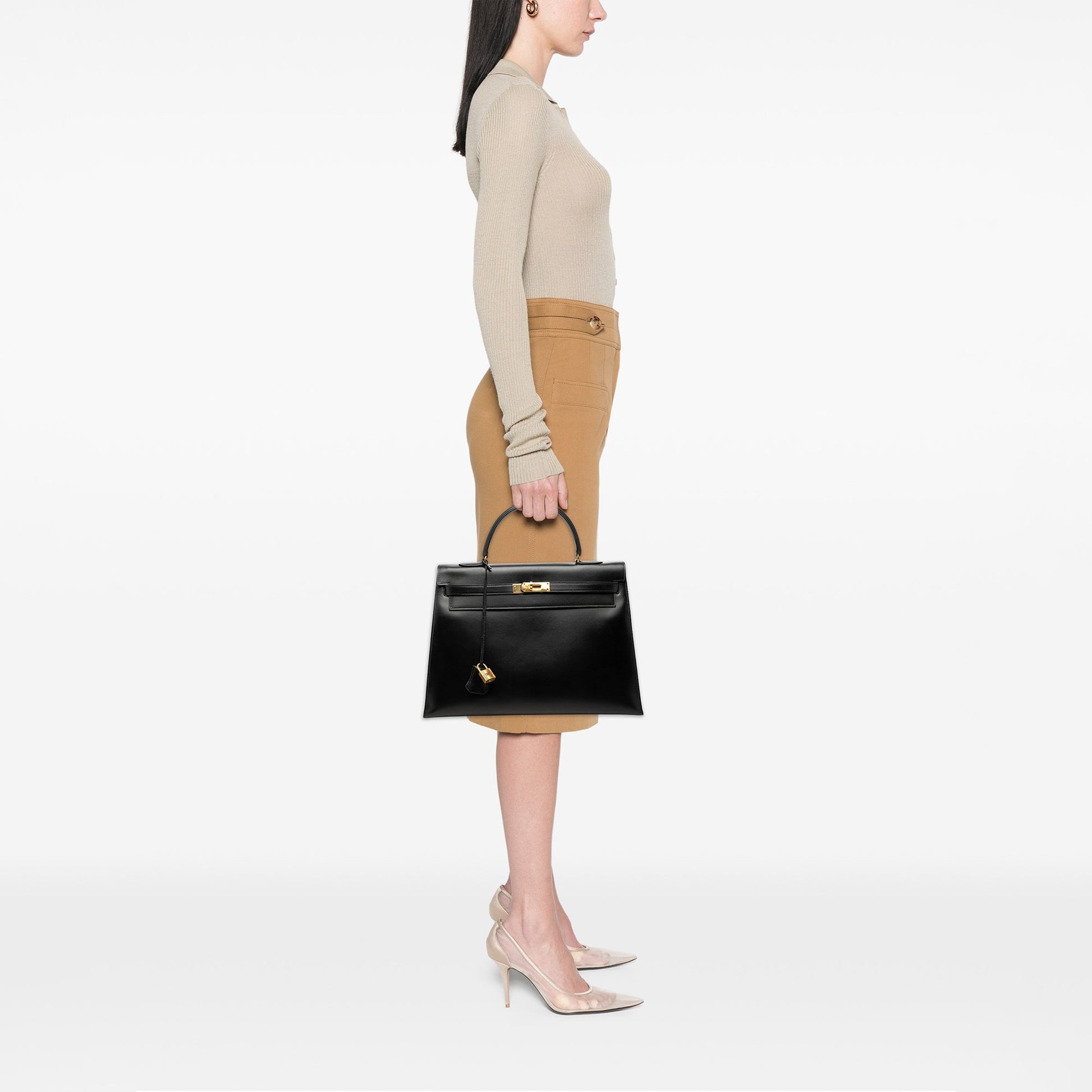 Hermès Box Calf Kelly Sellier 35