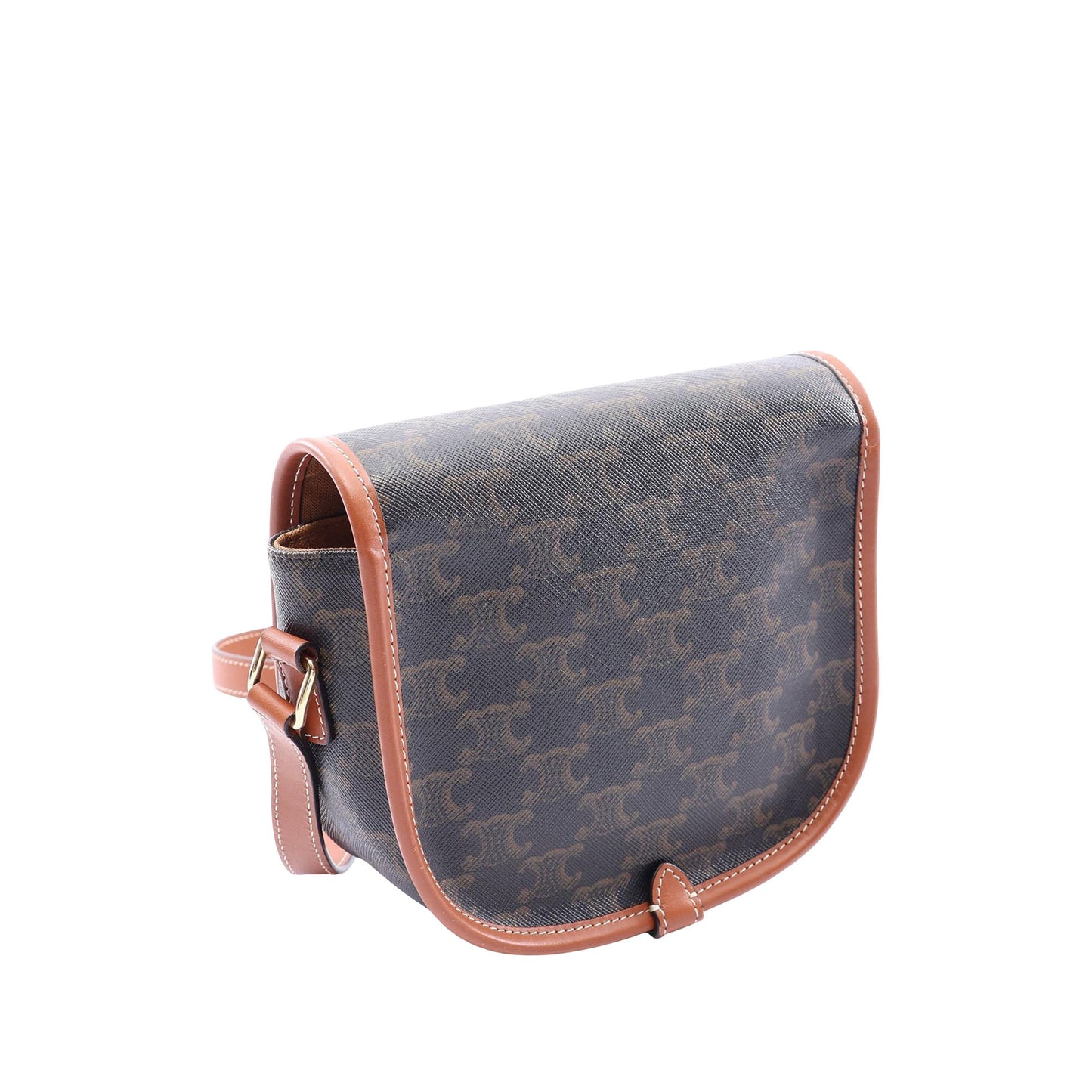 Celine Medium Triomphe Coated Canvas Folco Crossbody