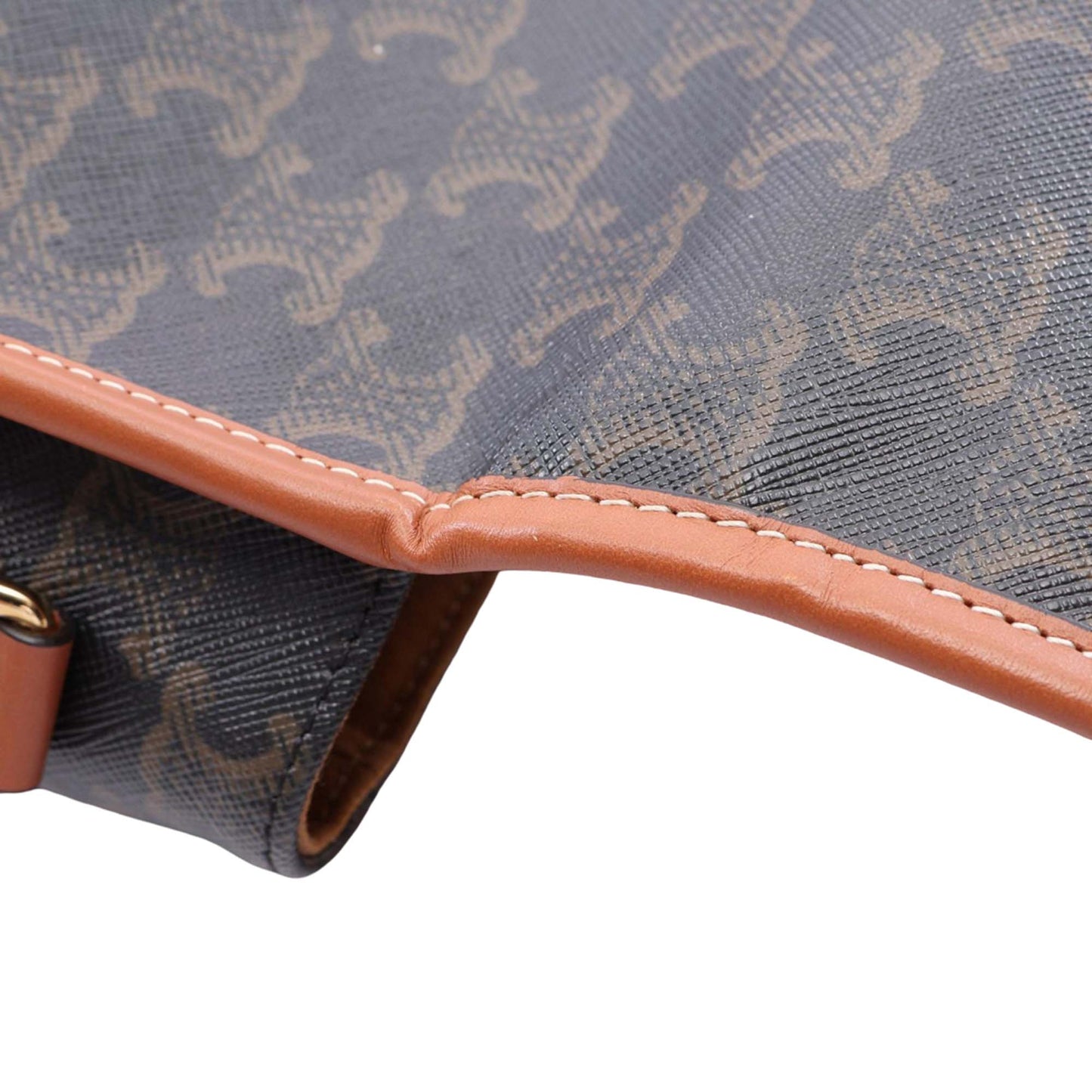 Celine Medium Triomphe Coated Canvas Folco Crossbody