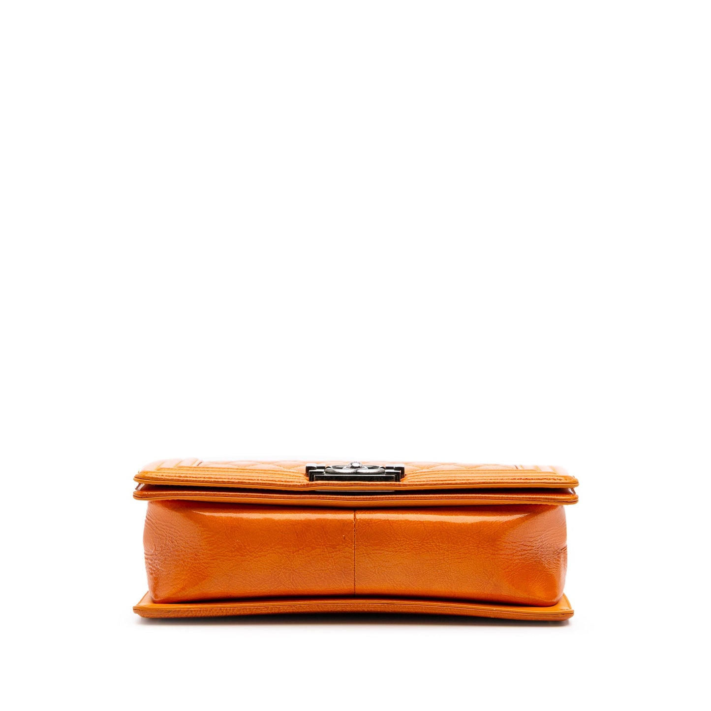 Chanel Old Medium Quilted Patent Boy Flap