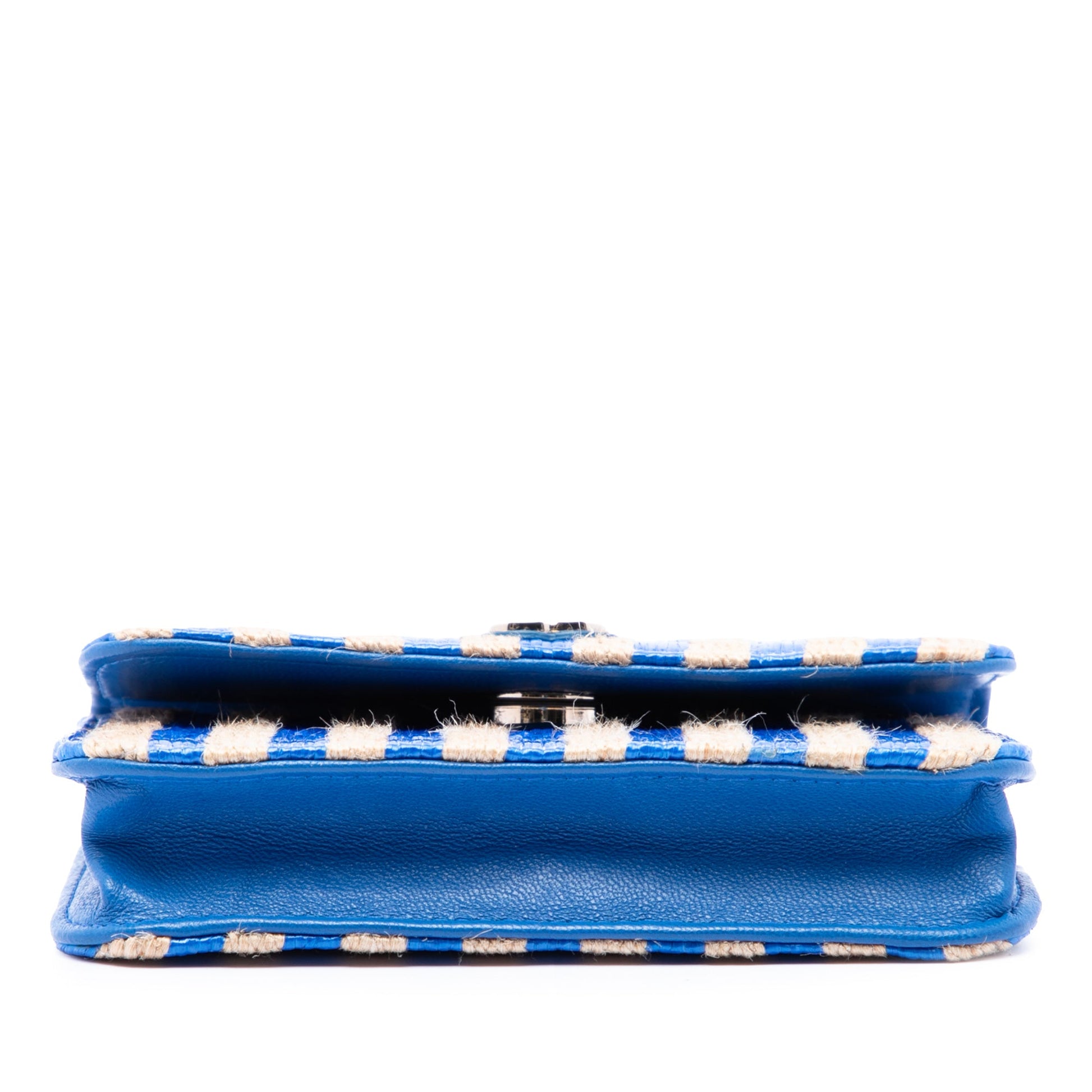 Chanel CC Raffia and Jute Striped Belt Bag