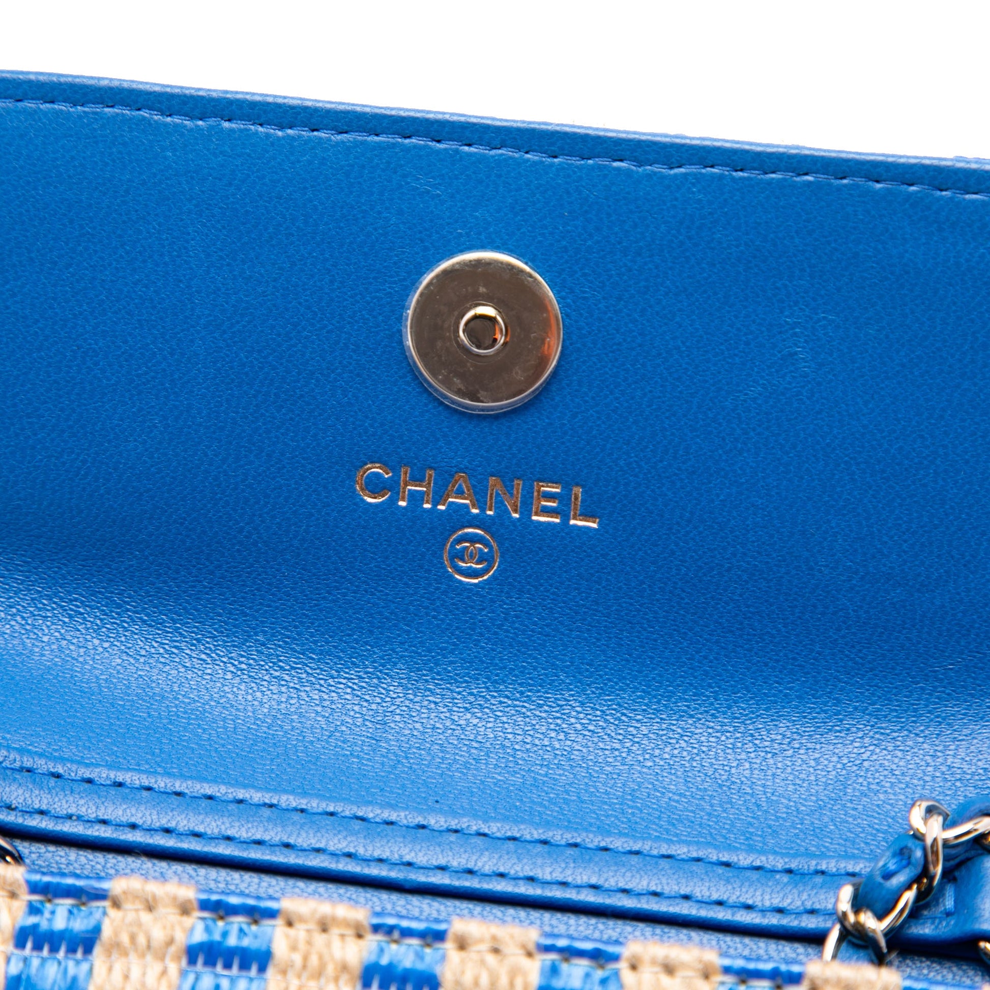 Chanel CC Raffia and Jute Striped Belt Bag