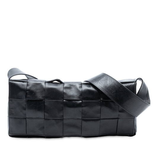 Bottega Veneta Stretch Paper Calfskin Intrecciato Cassette Crossbody